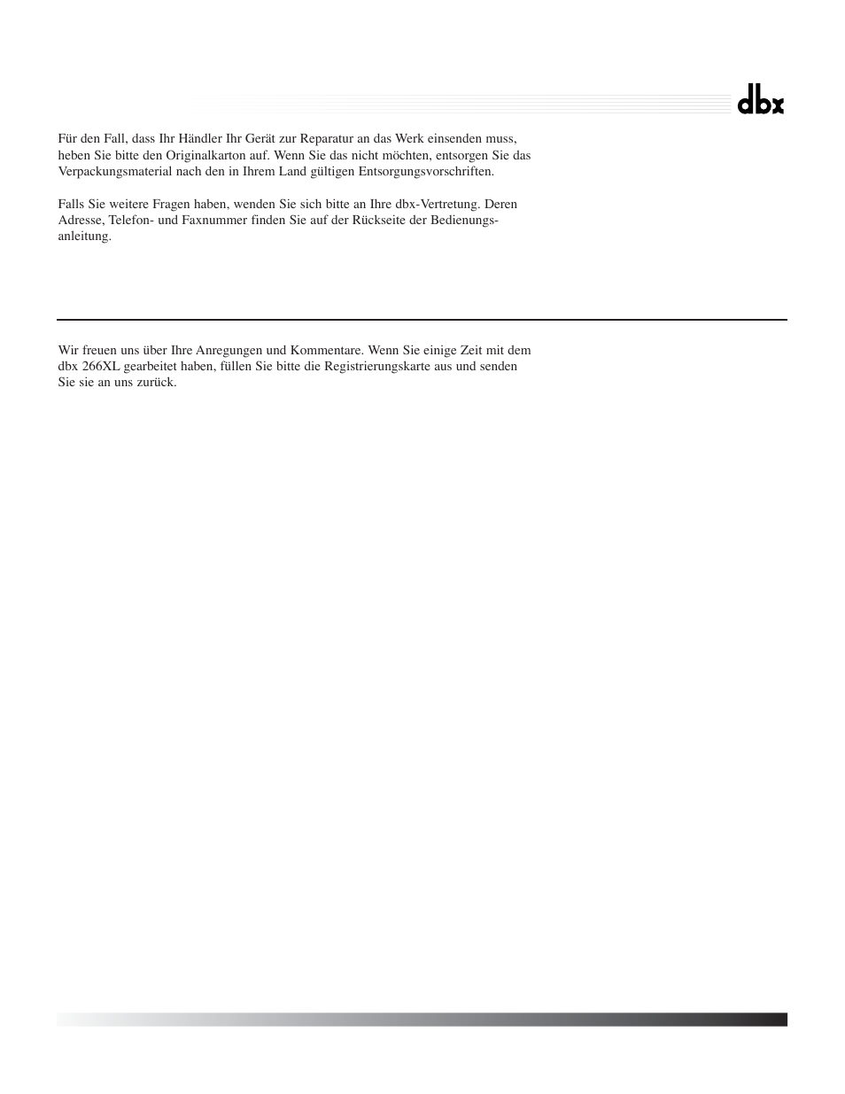 266xl, Compressor / gate | dbx Pro 266XL User Manual | Page 32 / 46