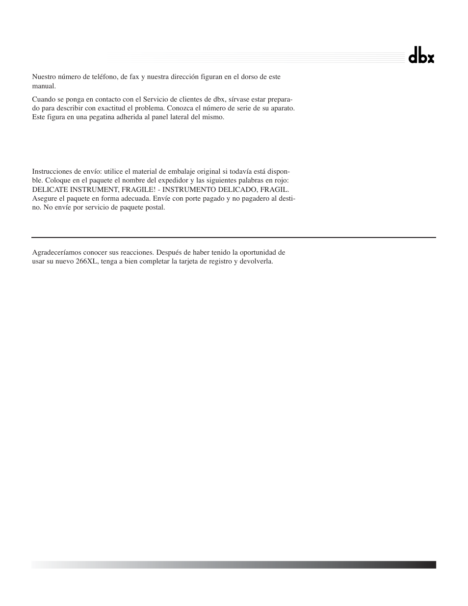 266xl, Compressor / gate | dbx Pro 266XL User Manual | Page 42 / 46
