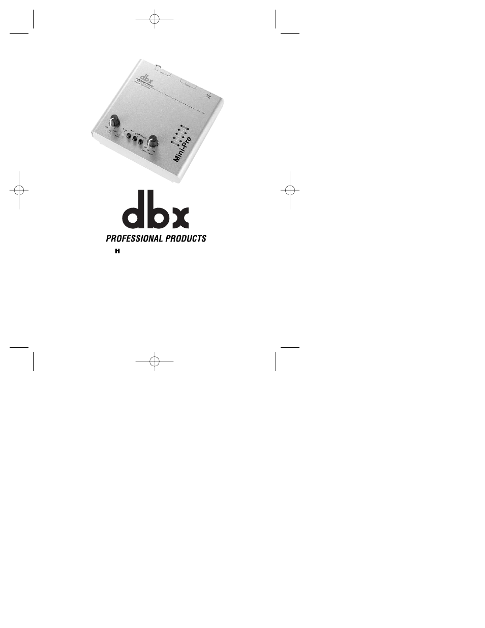 dbx Pro Mini-Pre Vacuum Tube Microphone PreAmp User Manual | Page 12 / 12