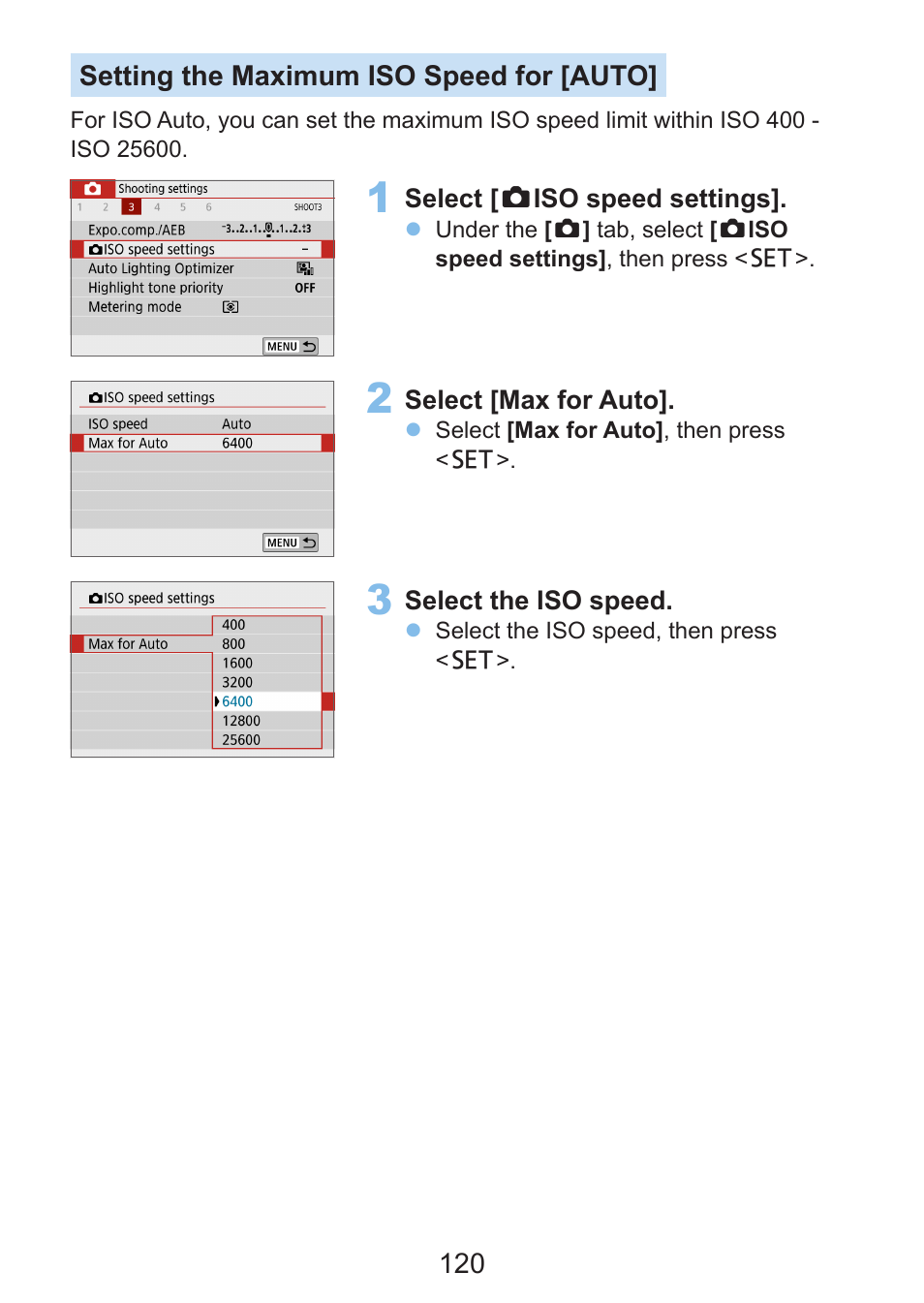 Canon EOS Rebel SL3 DSLR Camera with 18-55mm Lens (Black) User Manual | Page 120 / 493