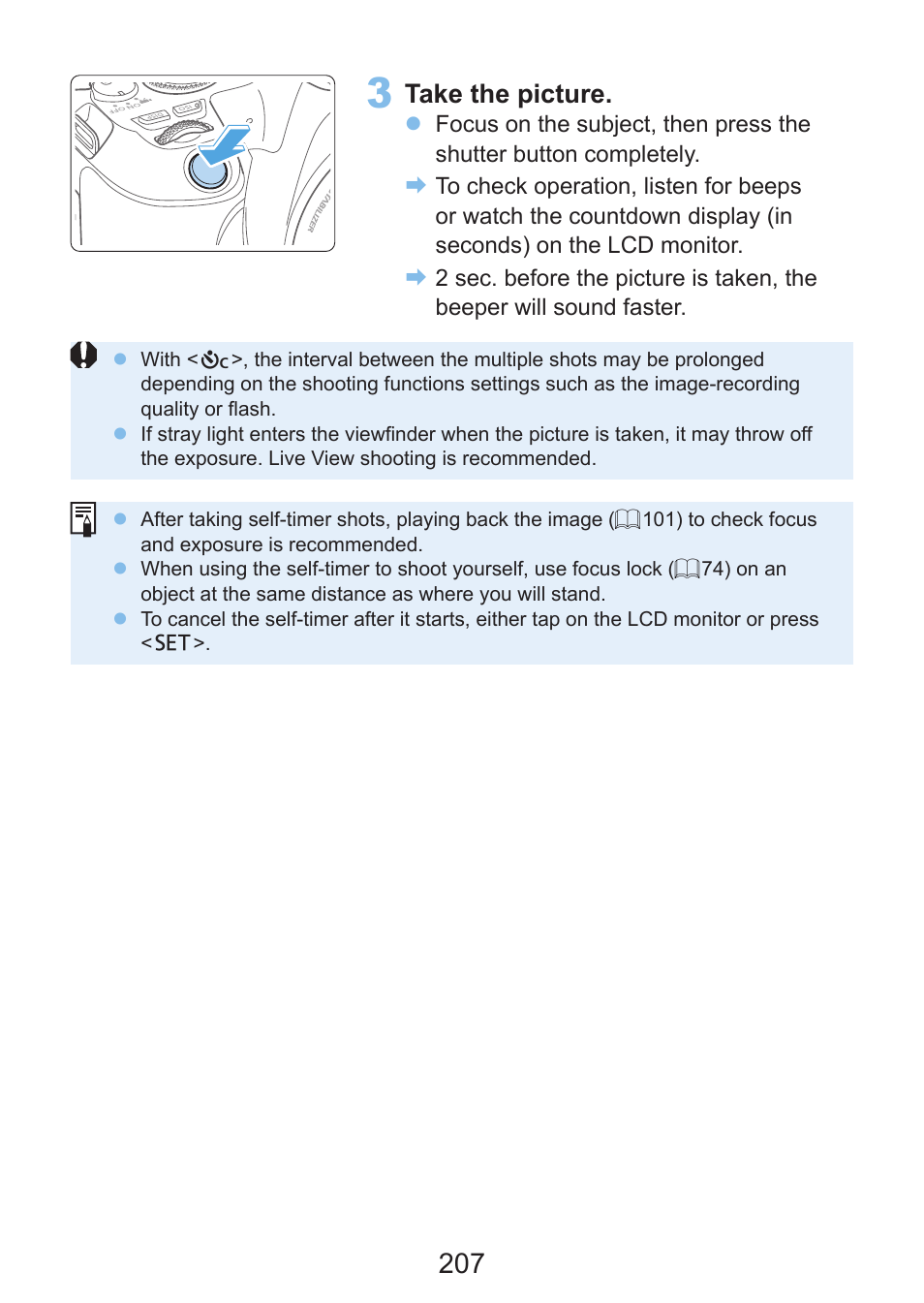 Take the picture | Canon EOS Rebel SL3 DSLR Camera with 18-55mm Lens (Black) User Manual | Page 207 / 493