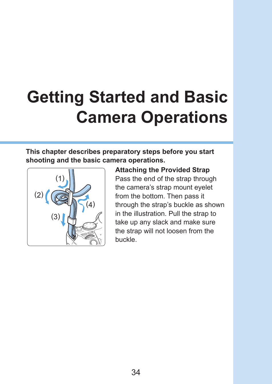 Getting started and basic camera operations | Canon EOS Rebel SL3 DSLR Camera with 18-55mm Lens (Black) User Manual | Page 34 / 493