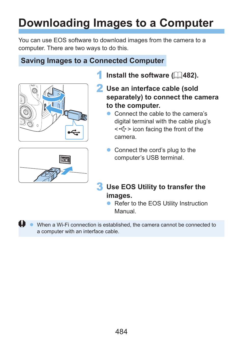 Downloading images to a computer | Canon EOS Rebel SL3 DSLR Camera with 18-55mm Lens (Black) User Manual | Page 484 / 493