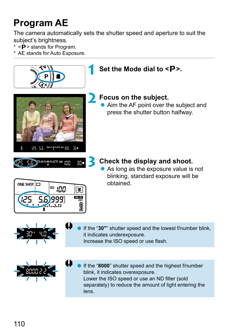 Program ae | Canon EOS 90D DSLR Camera with 18-135mm Lens User Manual | Page 110 / 646