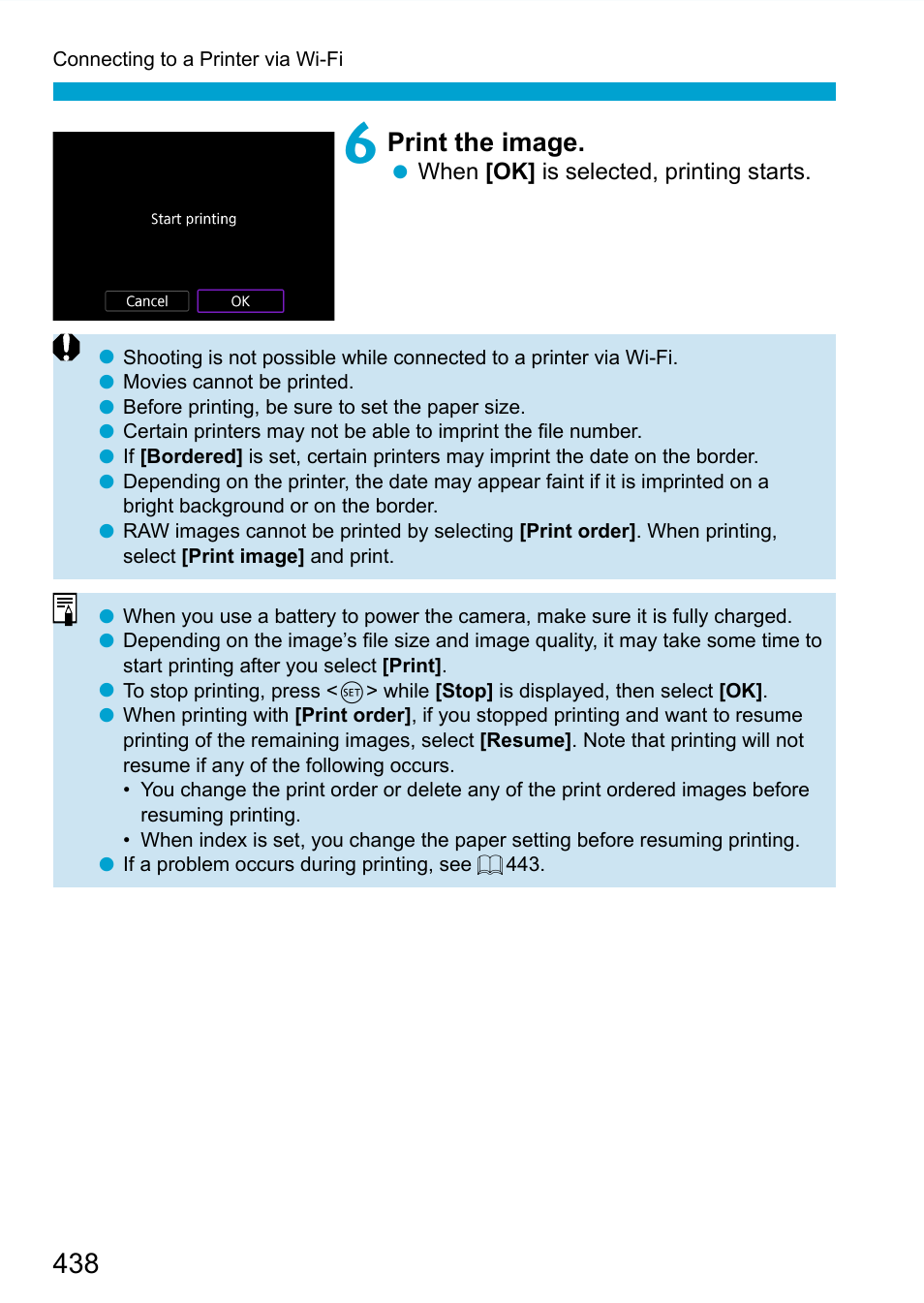 Print the image | Canon EOS 90D DSLR Camera with 18-135mm Lens User Manual | Page 438 / 646