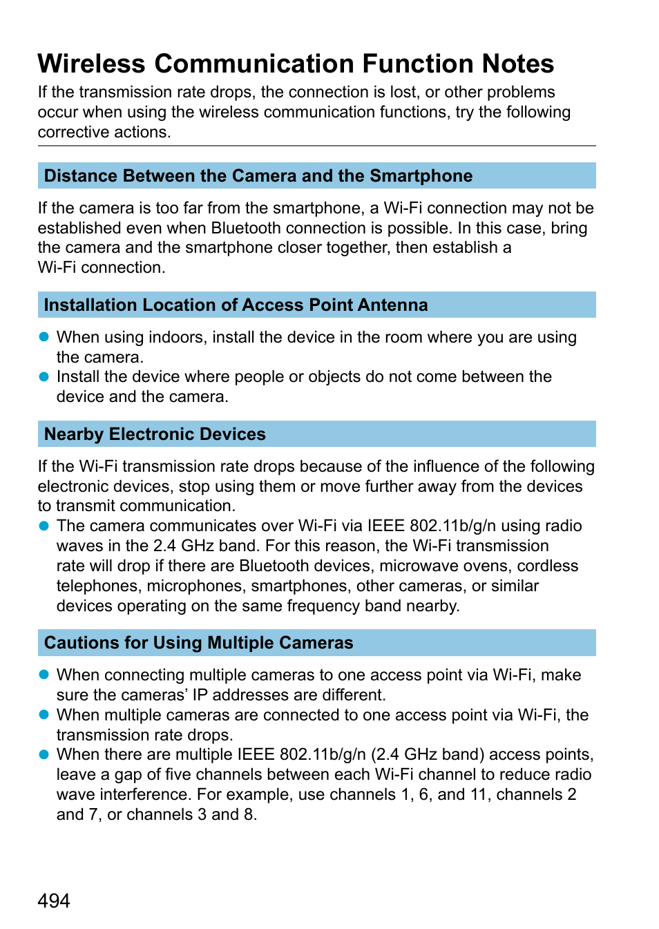 Wireless communication function notes | Canon EOS 90D DSLR Camera with 18-135mm Lens User Manual | Page 494 / 646