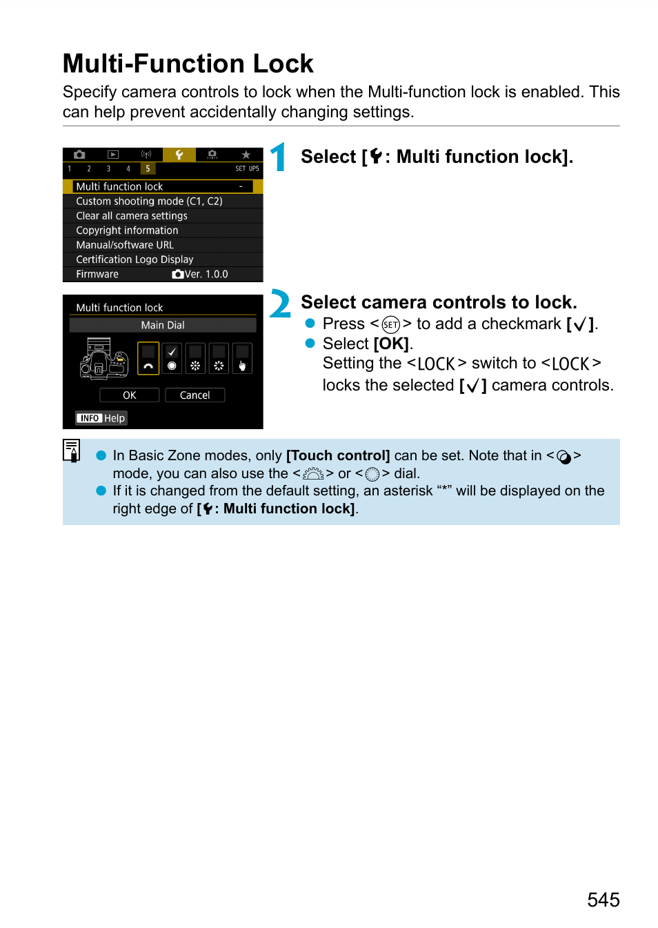 Multi-function lock | Canon EOS 90D DSLR Camera with 18-135mm Lens User Manual | Page 545 / 646