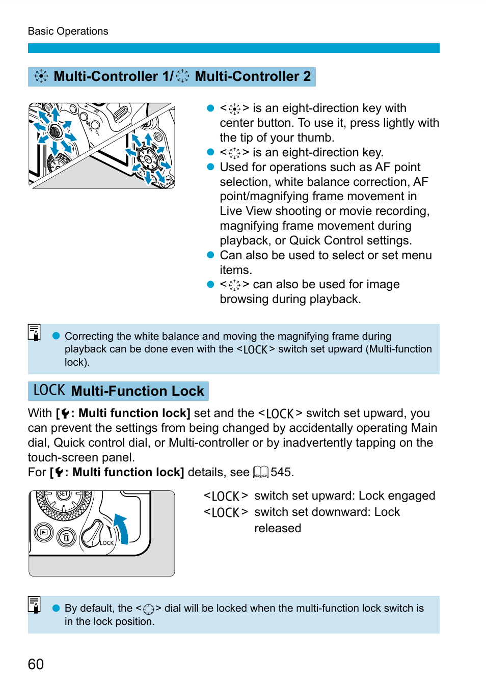 Multi-function lock | Canon EOS 90D DSLR Camera with 18-135mm Lens User Manual | Page 60 / 646