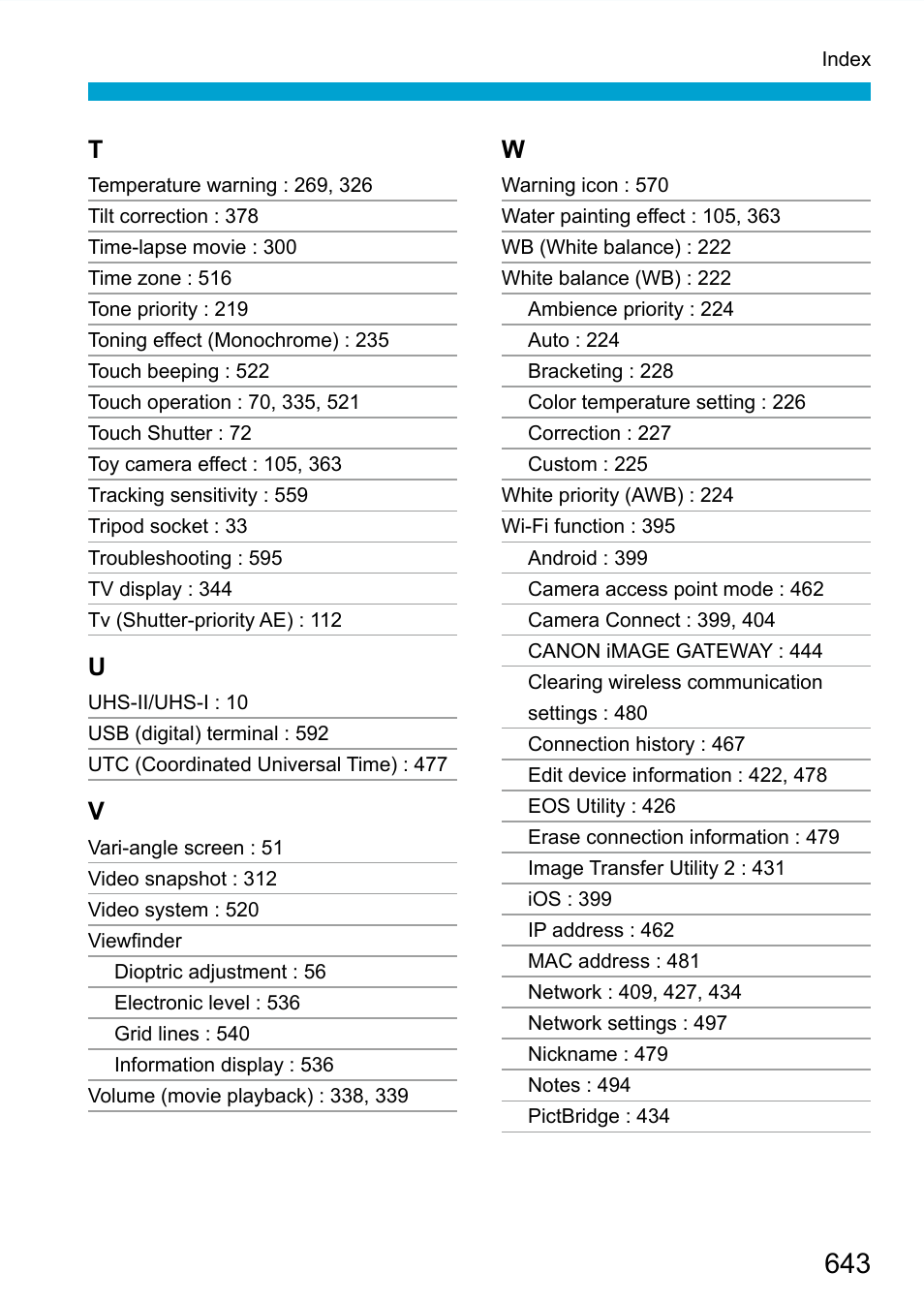 Canon EOS 90D DSLR Camera with 18-135mm Lens User Manual | Page 643 / 646