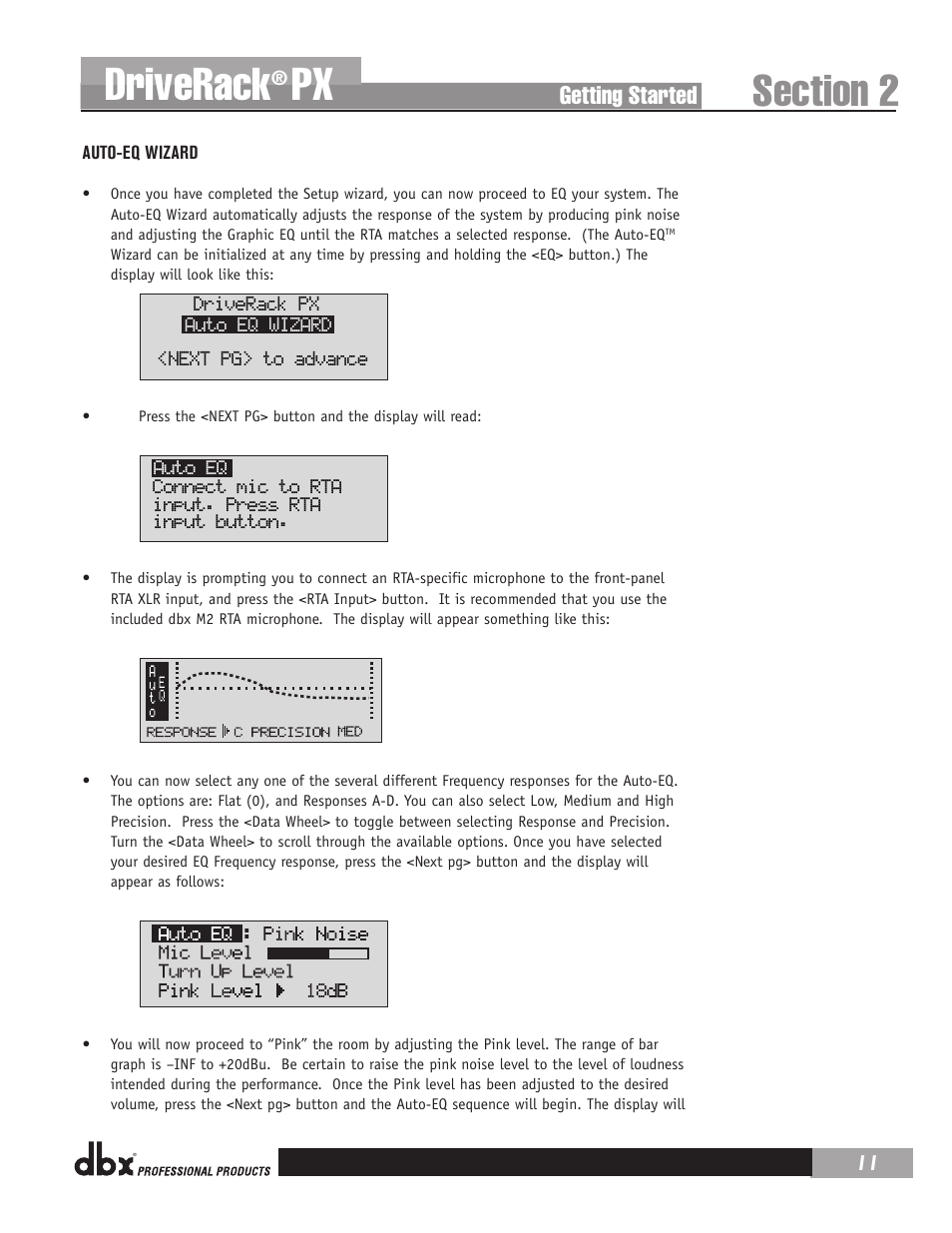 Driverack, Getting started | dbx DriveRack PX Manual User Manual | Page 15 / 48