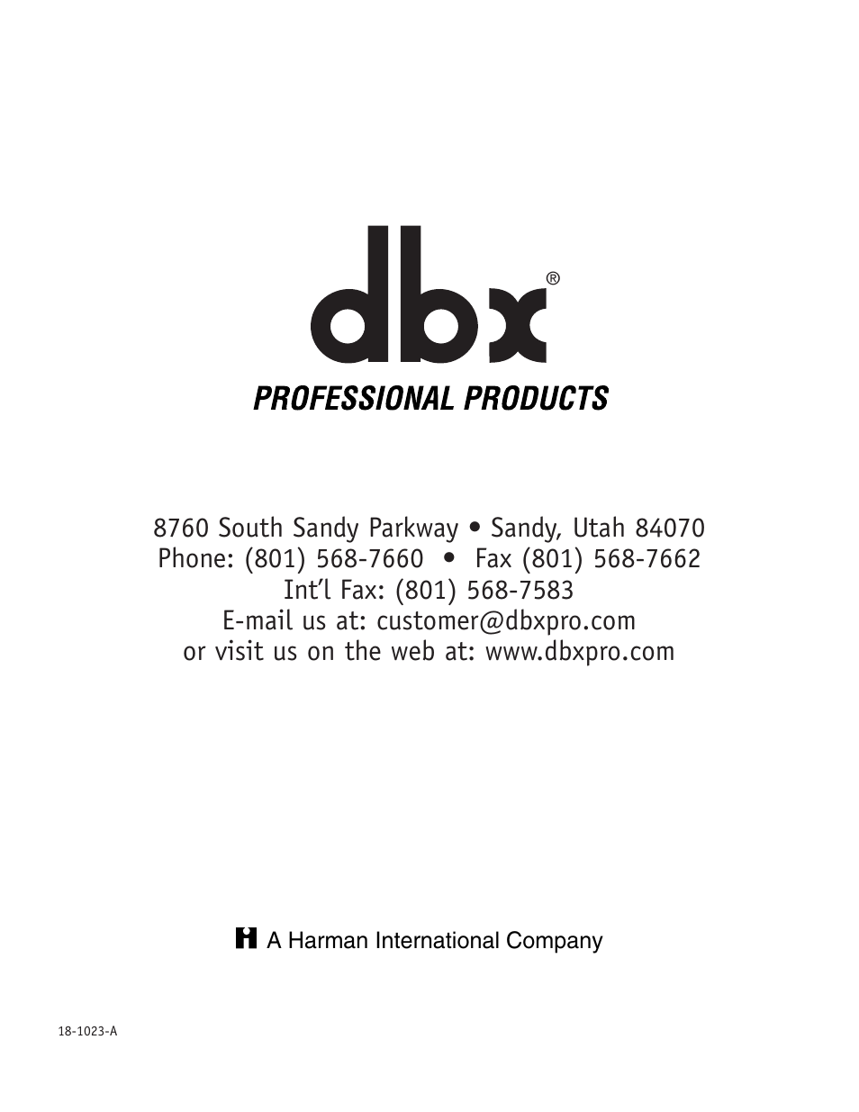 dbx DriveRack PX Manual User Manual | Page 48 / 48