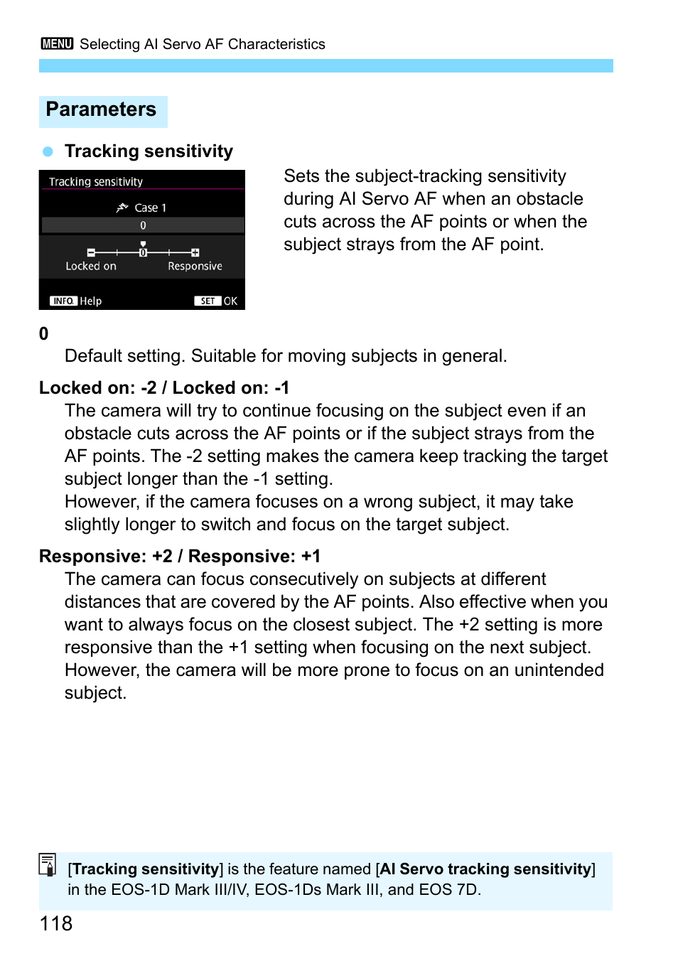 Ages 118 to 120, Parameters | Canon EOS-1D X Mark II DSLR Camera (Body Only) User Manual | Page 118 / 564