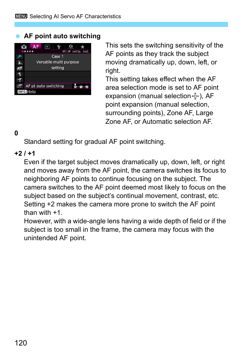 Case 1 to | Canon EOS-1D X Mark II DSLR Camera (Body Only) User Manual | Page 120 / 564