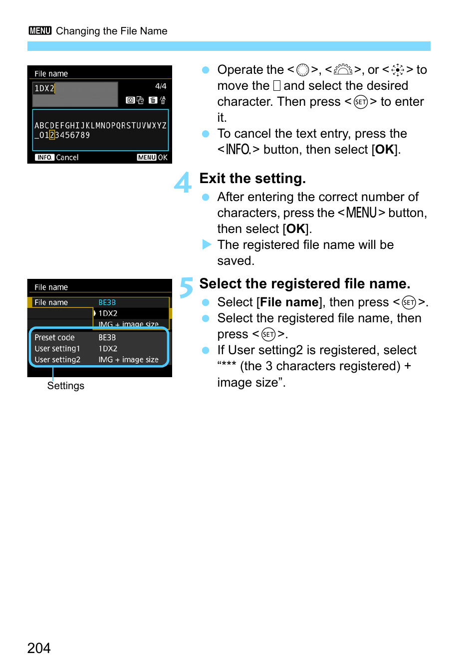 Canon EOS-1D X Mark II DSLR Camera (Body Only) User Manual | Page 204 / 564