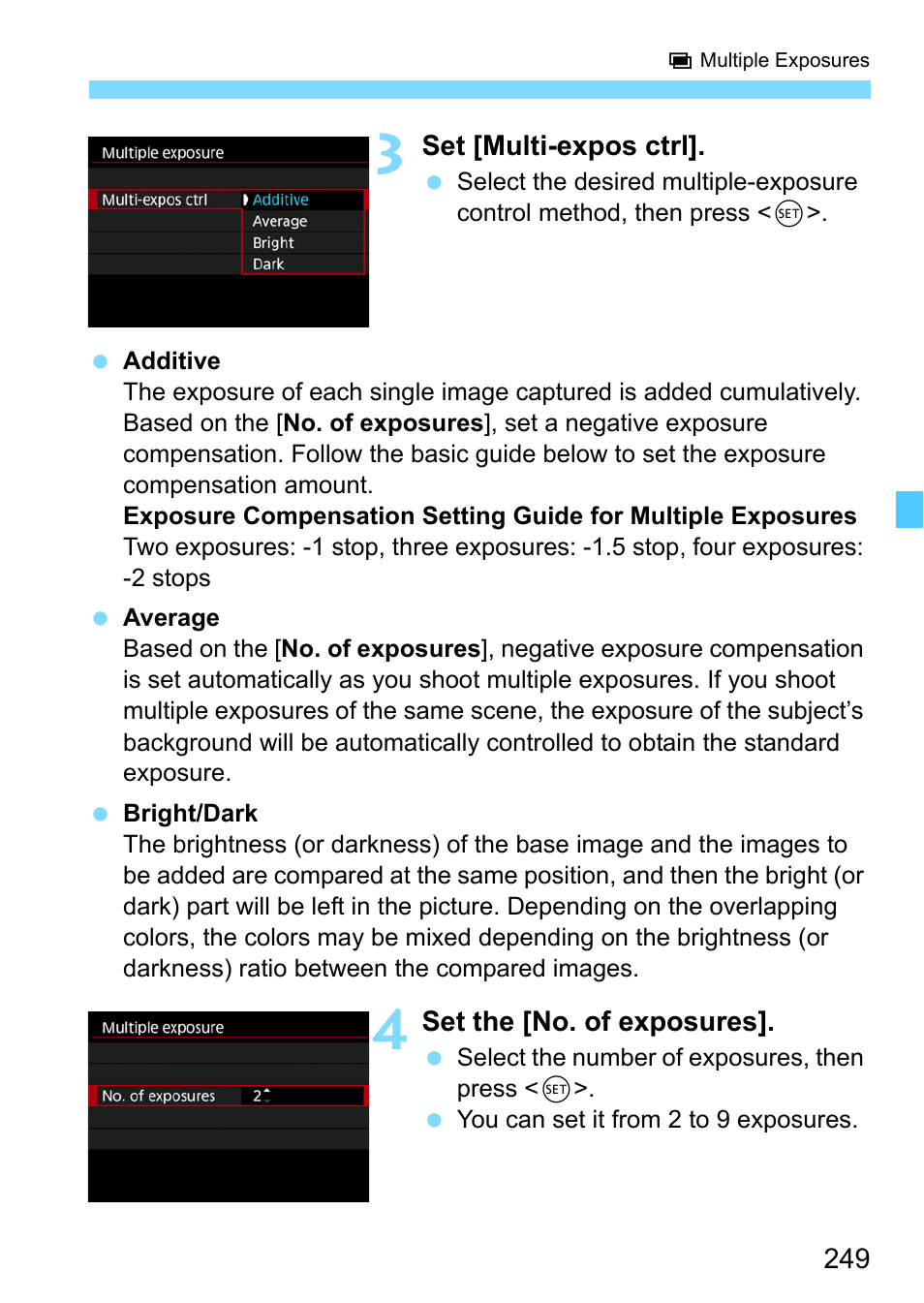 Canon EOS-1D X Mark II DSLR Camera (Body Only) User Manual | Page 249 / 564