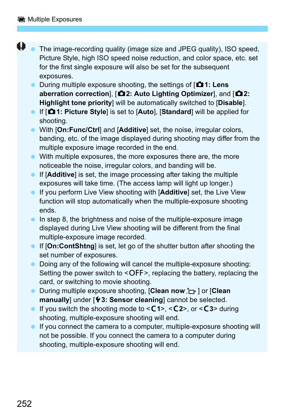 Canon EOS-1D X Mark II DSLR Camera (Body Only) User Manual | Page 252 / 564