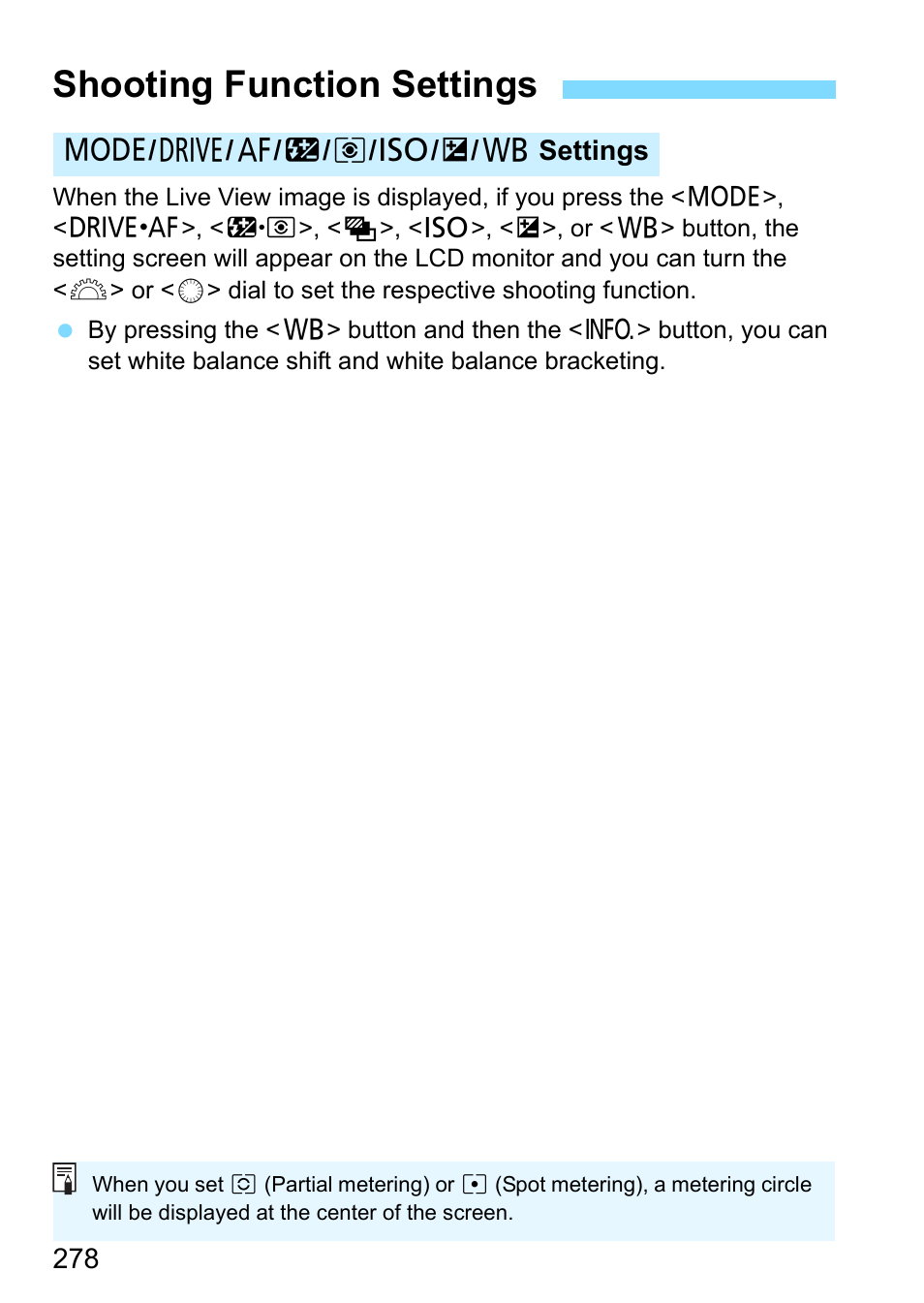 Shooting function settings | Canon EOS-1D X Mark II DSLR Camera (Body Only) User Manual | Page 278 / 564