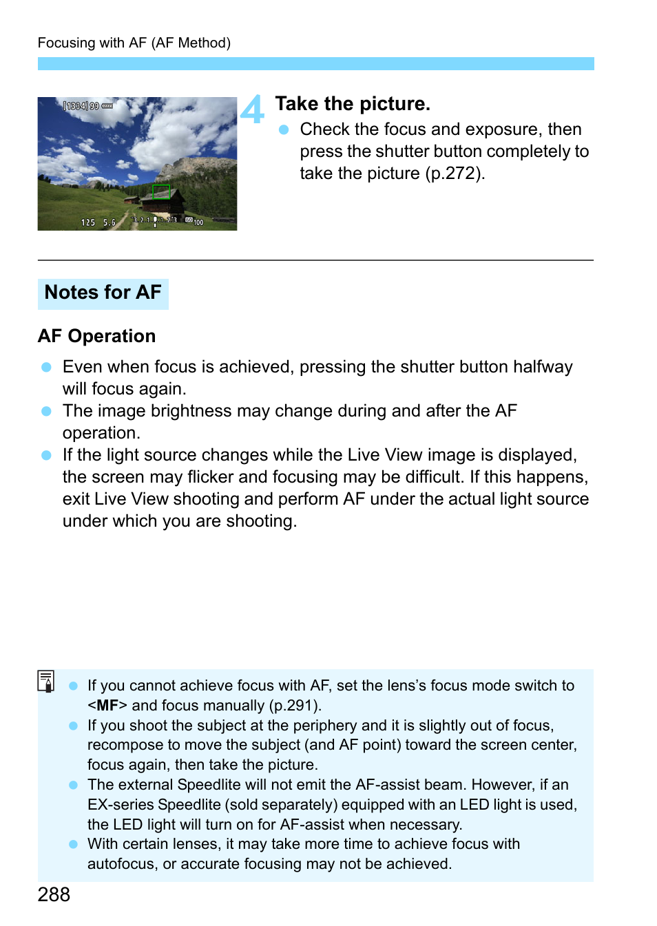 Take the picture | Canon EOS-1D X Mark II DSLR Camera (Body Only) User Manual | Page 288 / 564