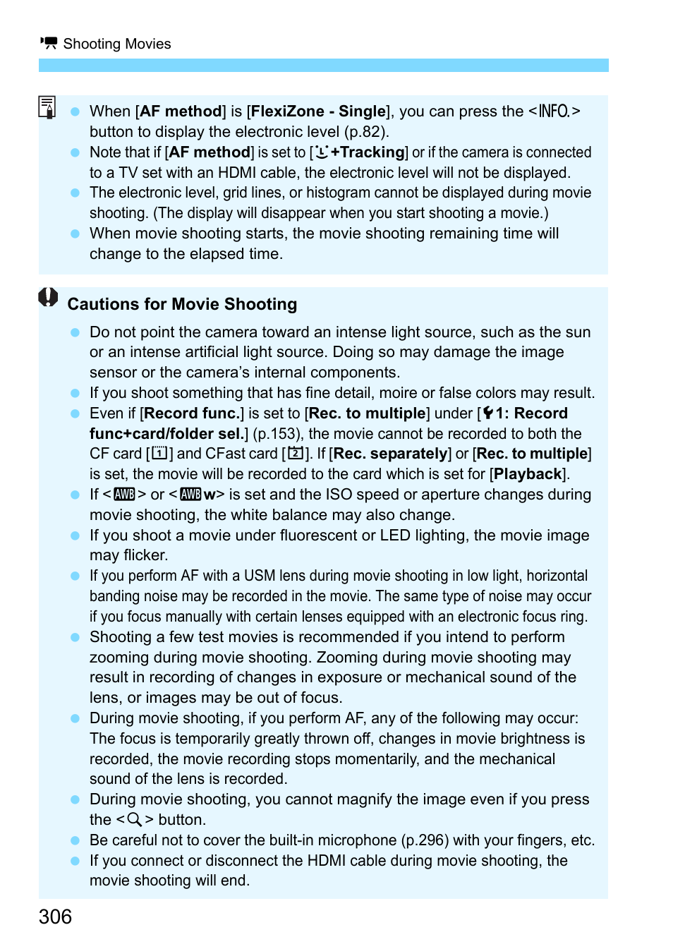 Canon EOS-1D X Mark II DSLR Camera (Body Only) User Manual | Page 306 / 564