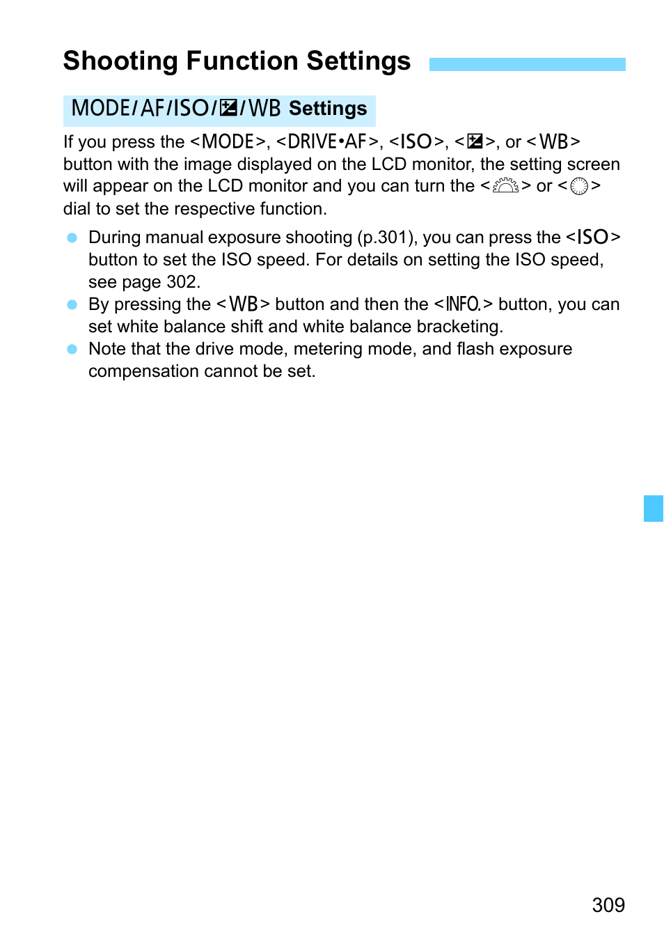 Shooting function settings | Canon EOS-1D X Mark II DSLR Camera (Body Only) User Manual | Page 309 / 564