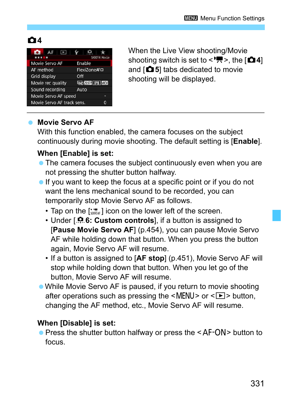 Canon EOS-1D X Mark II DSLR Camera (Body Only) User Manual | Page 331 / 564