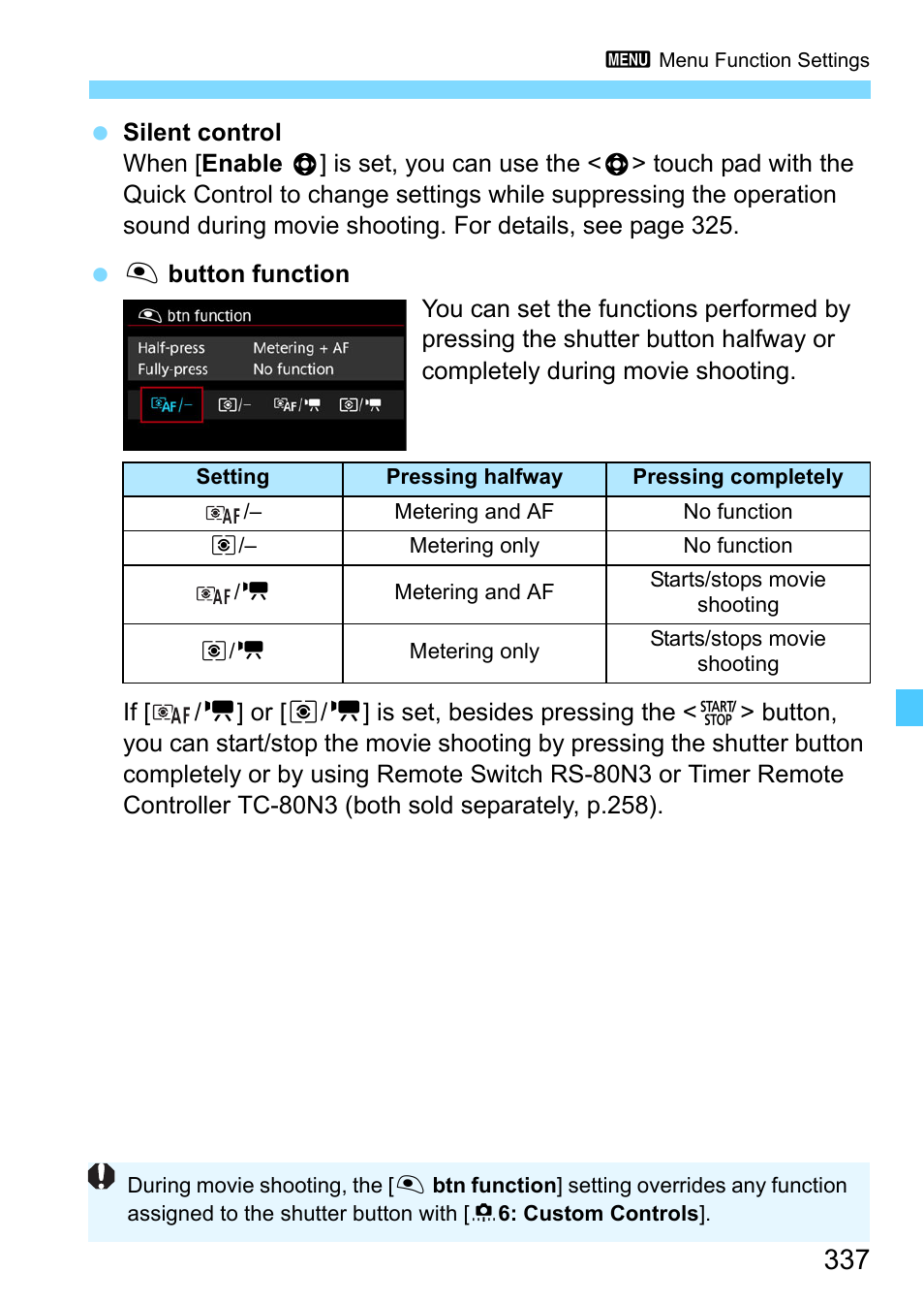 Canon EOS-1D X Mark II DSLR Camera (Body Only) User Manual | Page 337 / 564