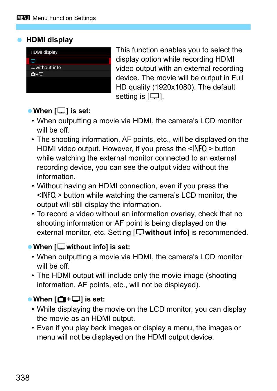 Canon EOS-1D X Mark II DSLR Camera (Body Only) User Manual | Page 338 / 564