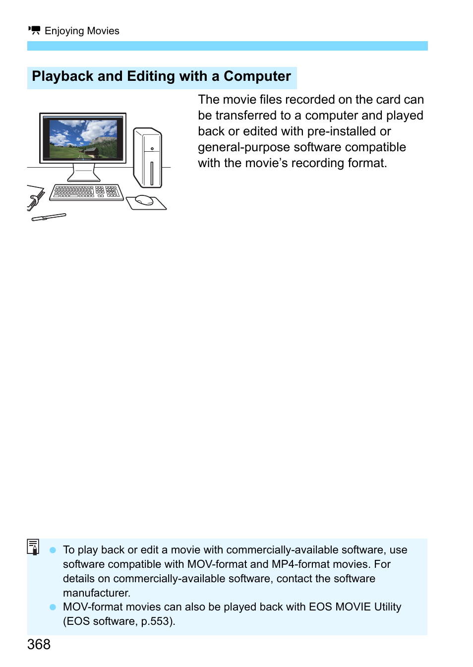 Playback and editing with a computer | Canon EOS-1D X Mark II DSLR Camera (Body Only) User Manual | Page 368 / 564