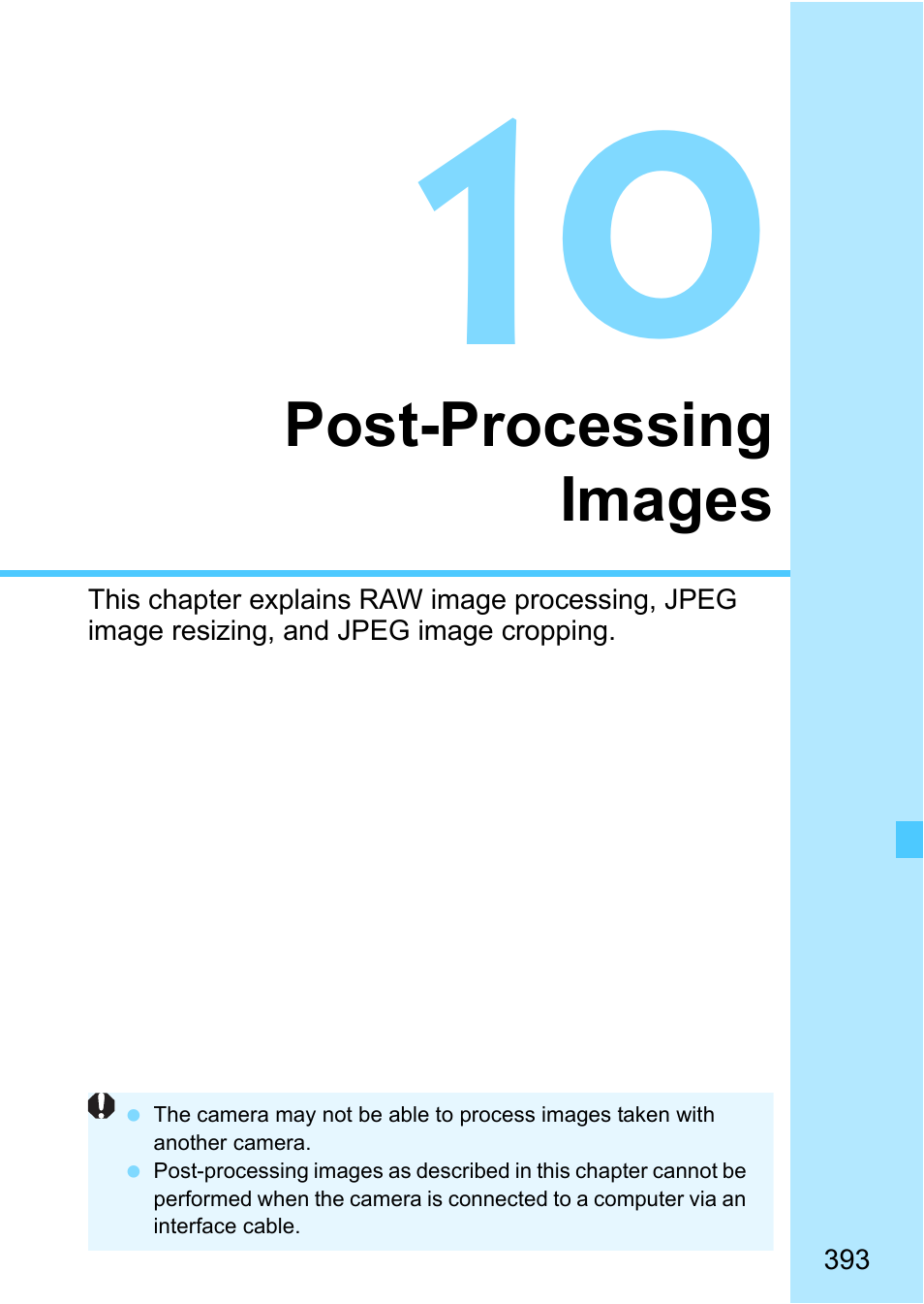 Post-processing images | Canon EOS-1D X Mark II DSLR Camera (Body Only) User Manual | Page 393 / 564