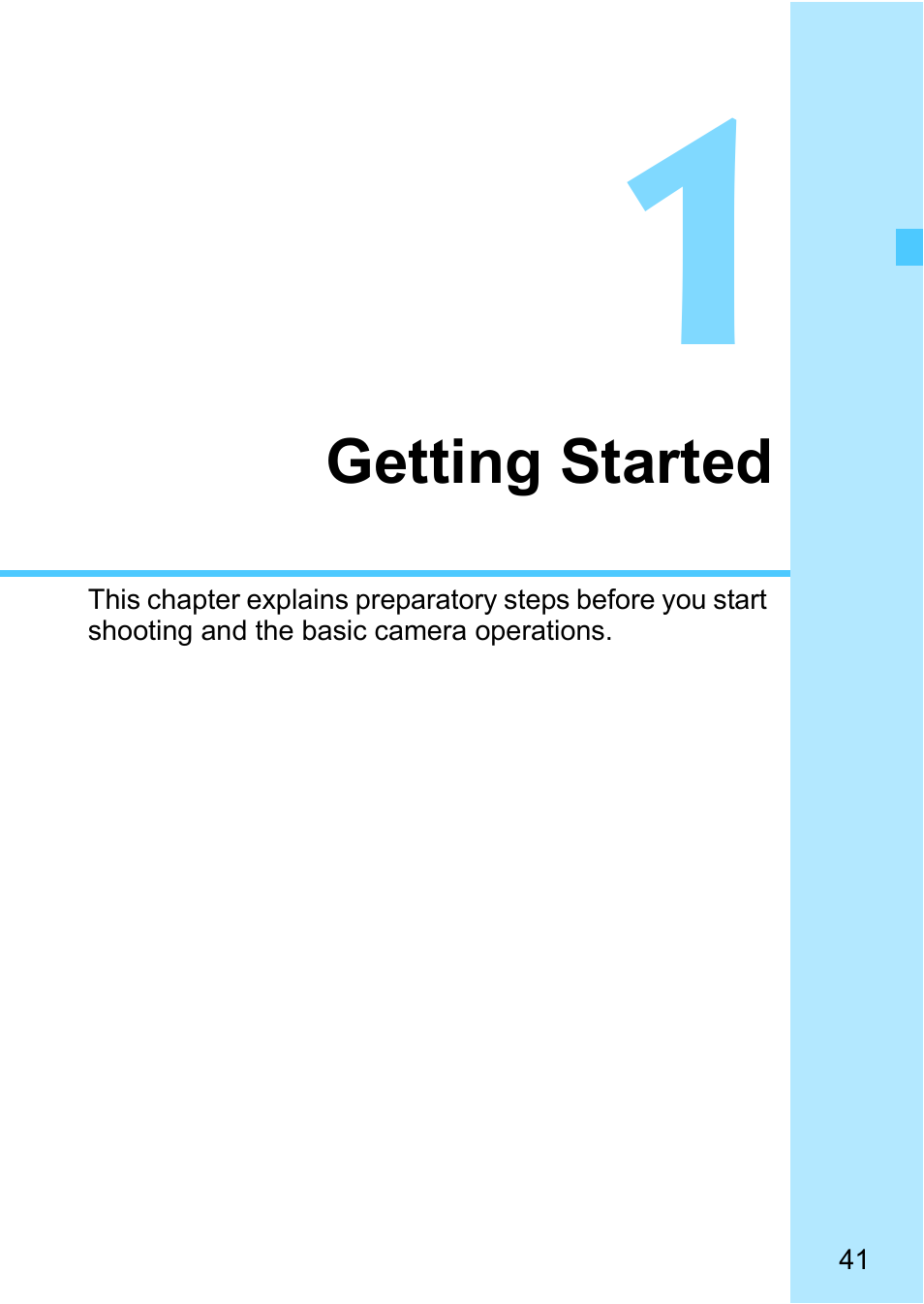 Getting started | Canon EOS-1D X Mark II DSLR Camera (Body Only) User Manual | Page 41 / 564