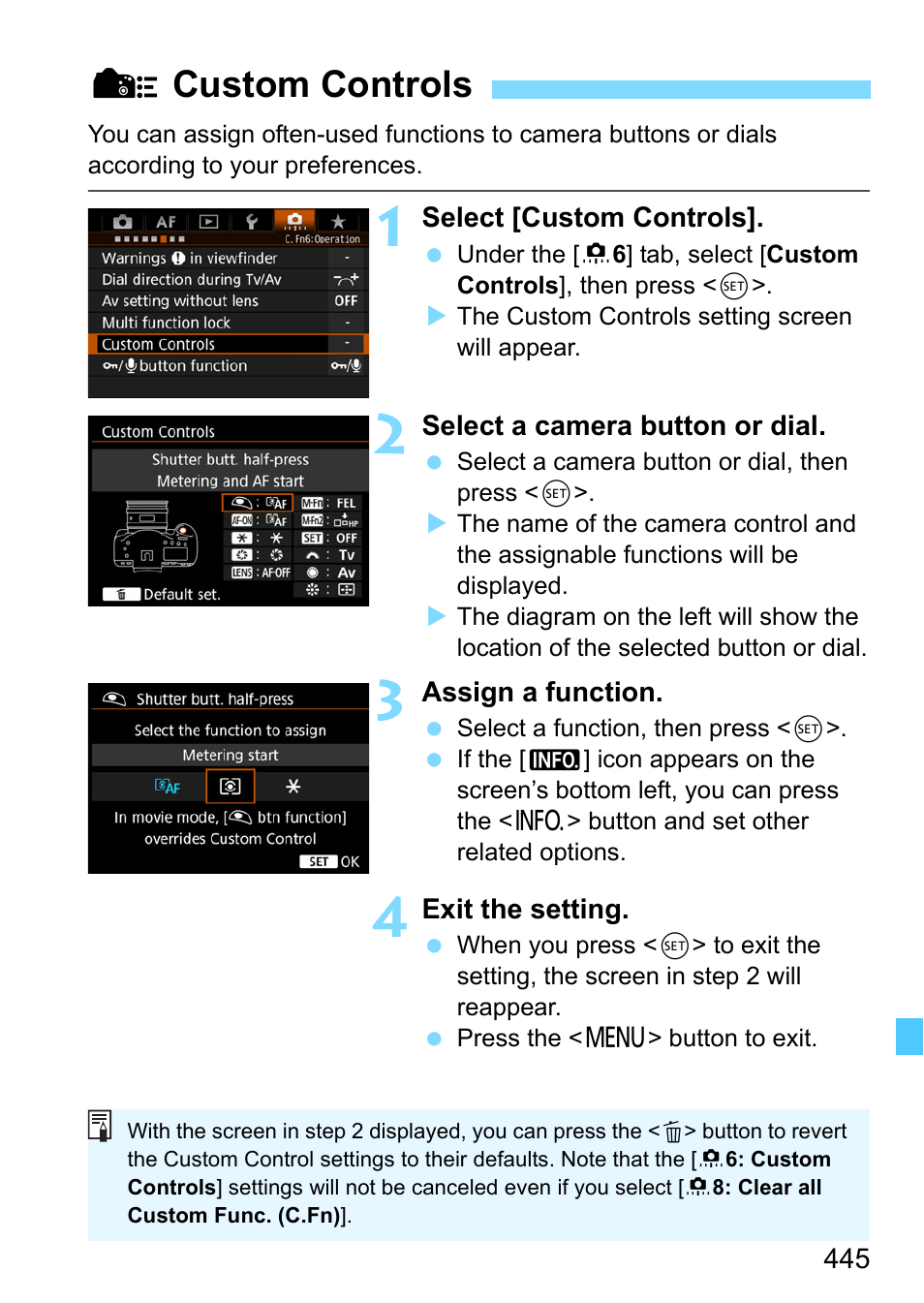 Custom controls, Rols (p.445), P.445) | 7custom controls | Canon EOS-1D X Mark II DSLR Camera (Body Only) User Manual | Page 445 / 564