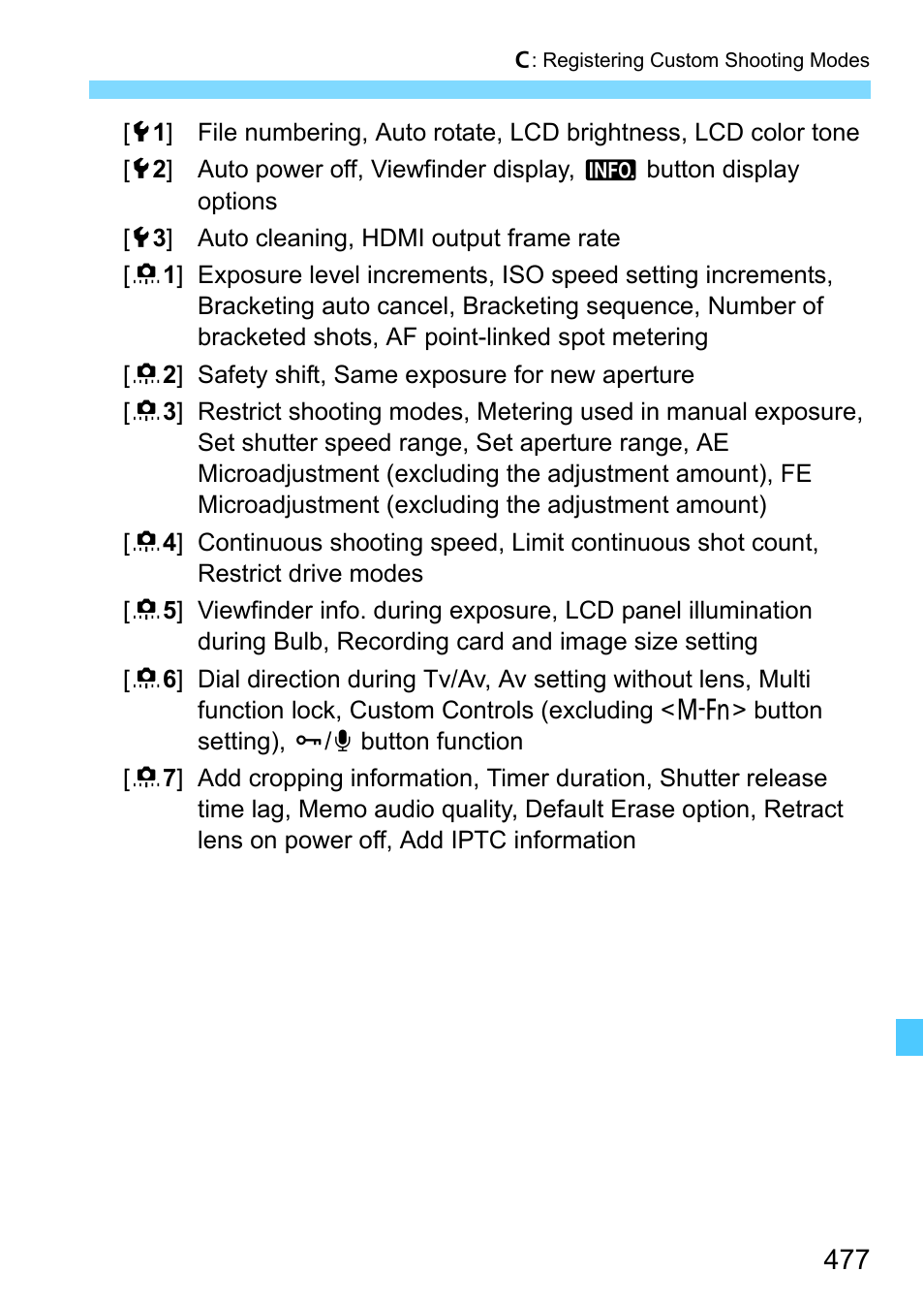 Canon EOS-1D X Mark II DSLR Camera (Body Only) User Manual | Page 477 / 564