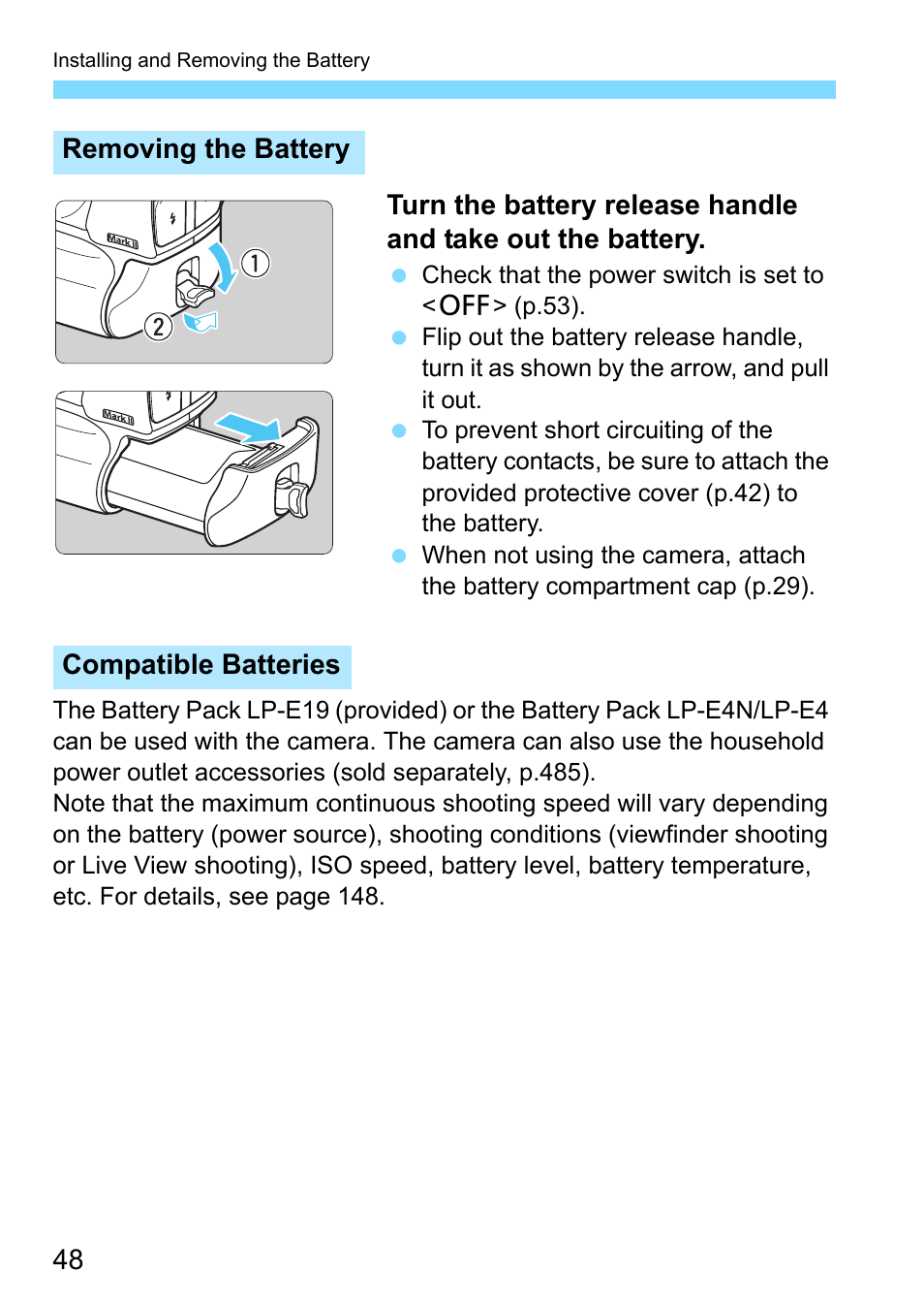 Canon EOS-1D X Mark II DSLR Camera (Body Only) User Manual | Page 48 / 564