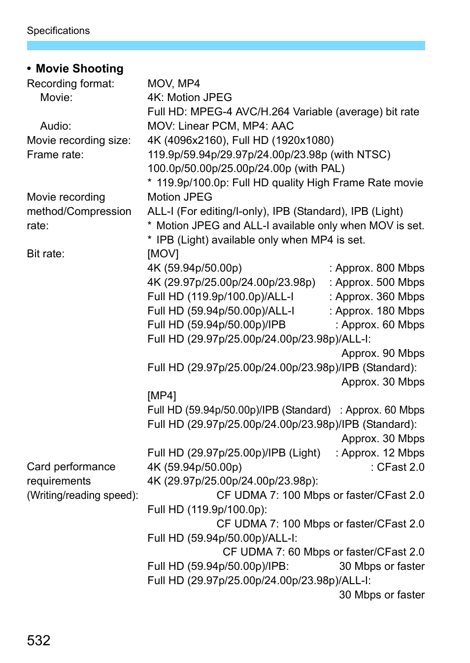 Canon EOS-1D X Mark II DSLR Camera (Body Only) User Manual | Page 532 / 564