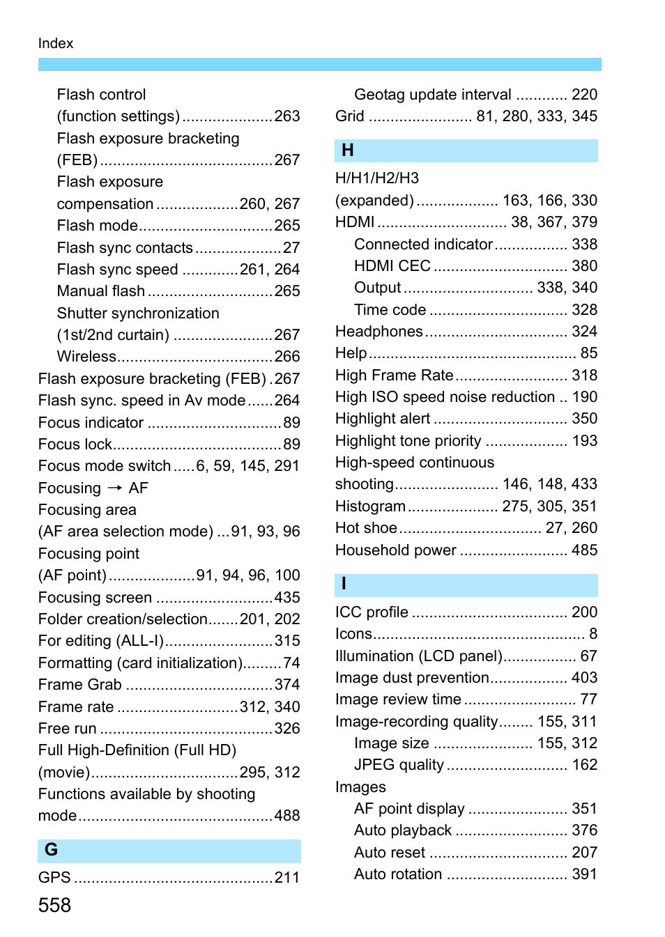 Canon EOS-1D X Mark II DSLR Camera (Body Only) User Manual | Page 558 / 564