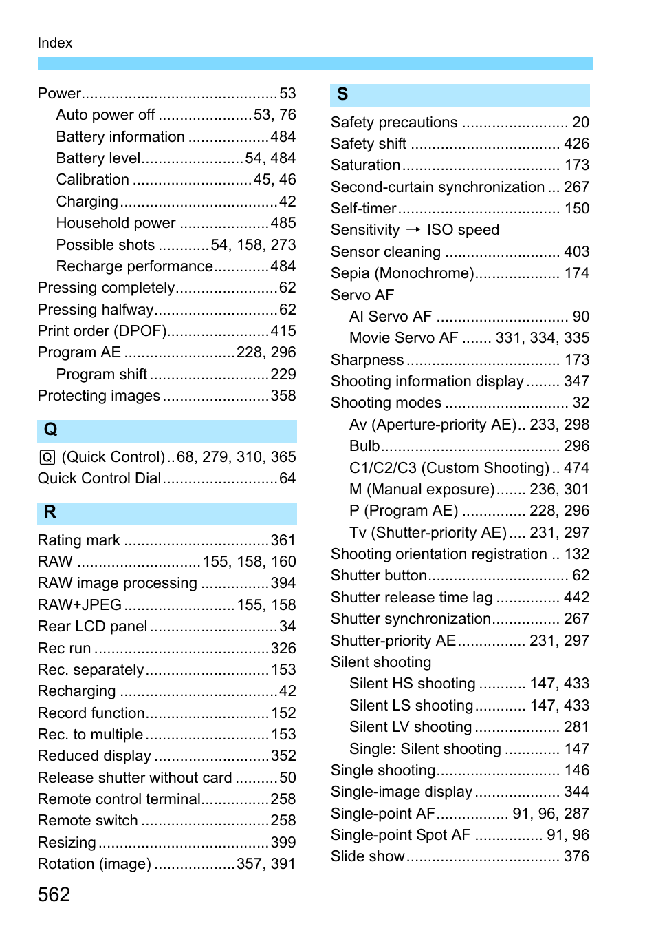 Canon EOS-1D X Mark II DSLR Camera (Body Only) User Manual | Page 562 / 564