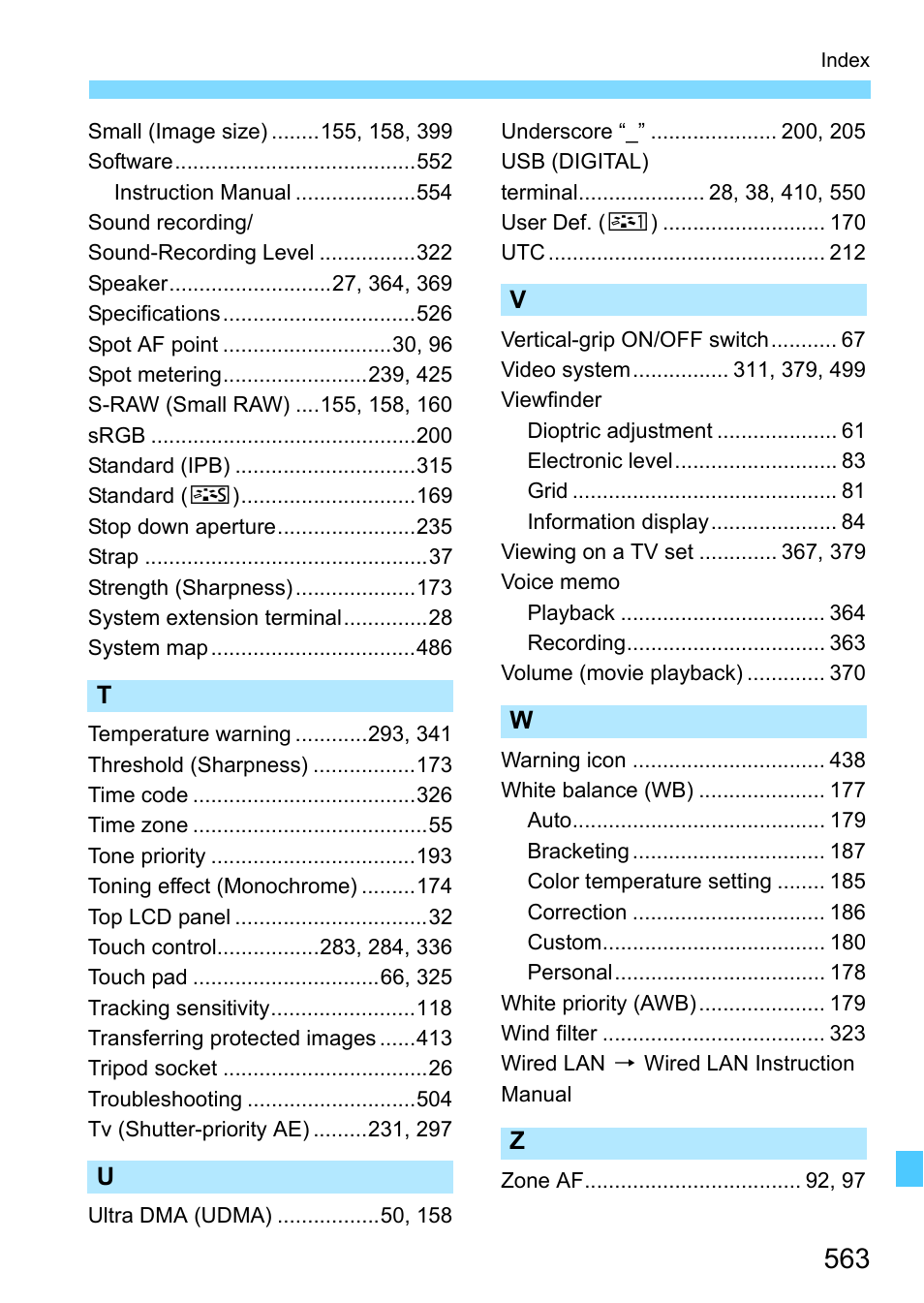 Canon EOS-1D X Mark II DSLR Camera (Body Only) User Manual | Page 563 / 564