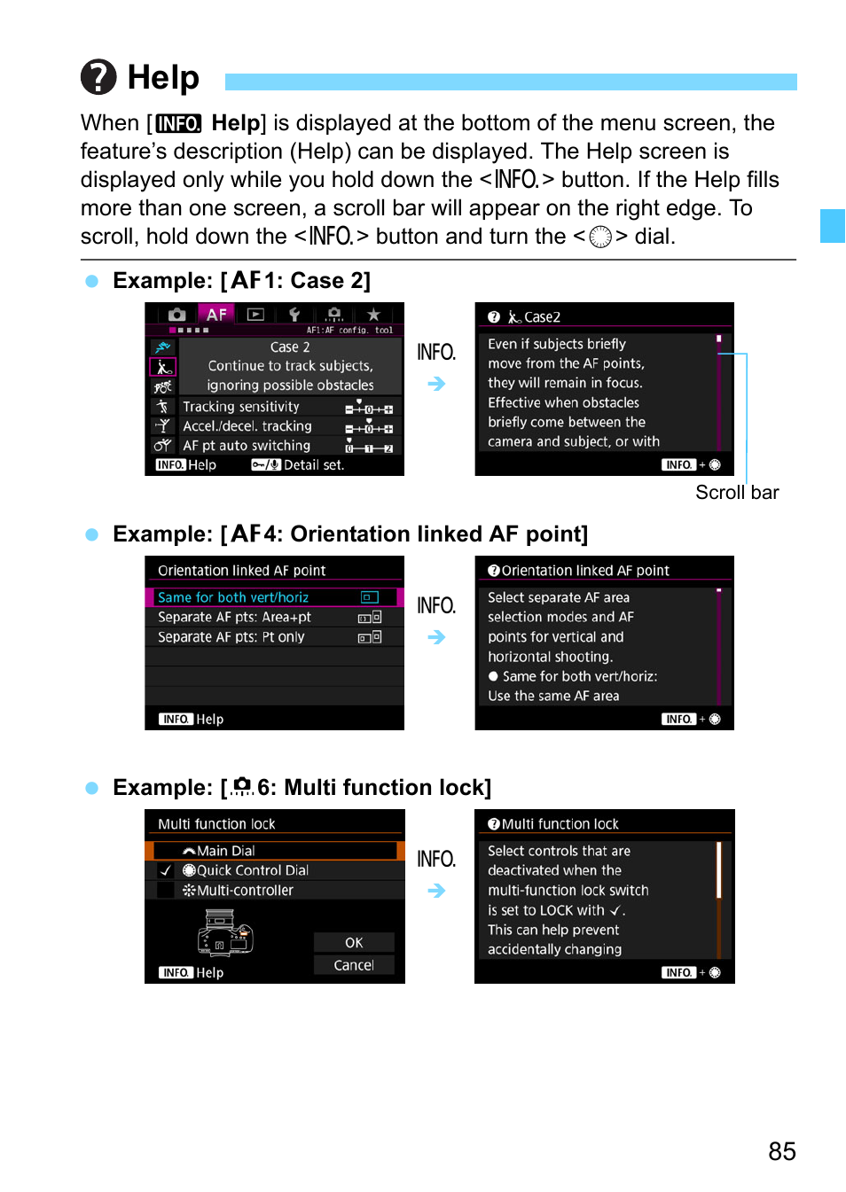 Help, P.85 | Canon EOS-1D X Mark II DSLR Camera (Body Only) User Manual | Page 85 / 564