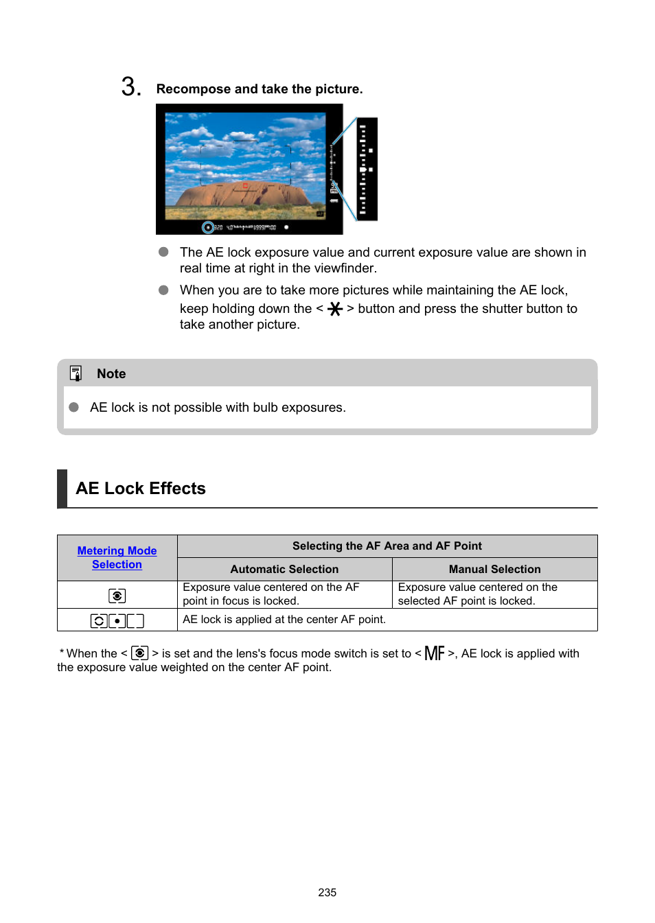 Ae lock effects | Canon EOS-1D X Mark III DSLR Camera (Body Only) User Manual | Page 235 / 966