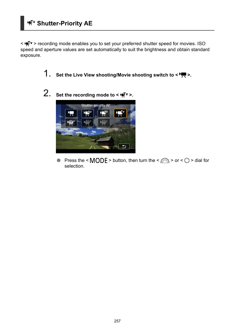 Shutter-priority ae | Canon EOS-1D X Mark III DSLR Camera (Body Only) User Manual | Page 257 / 966