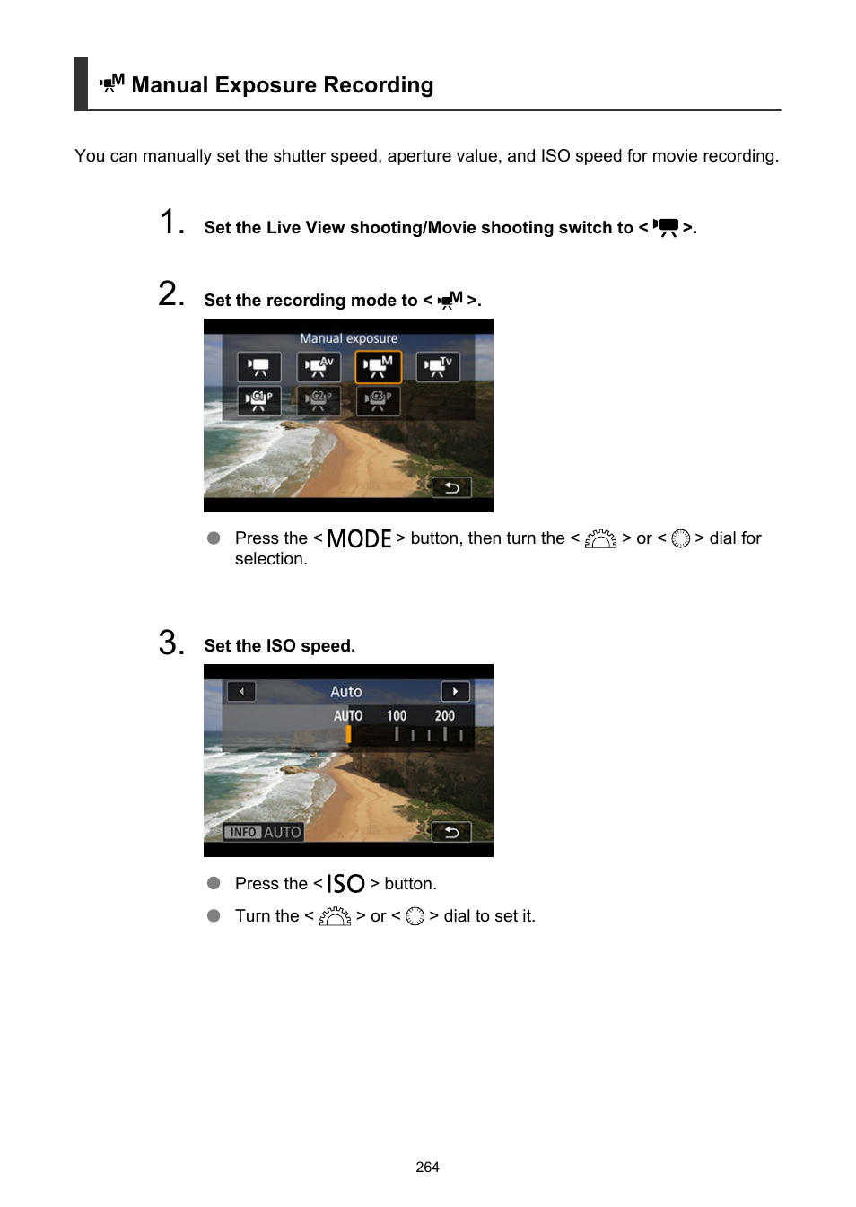 Manual exposure recording | Canon EOS-1D X Mark III DSLR Camera (Body Only) User Manual | Page 264 / 966