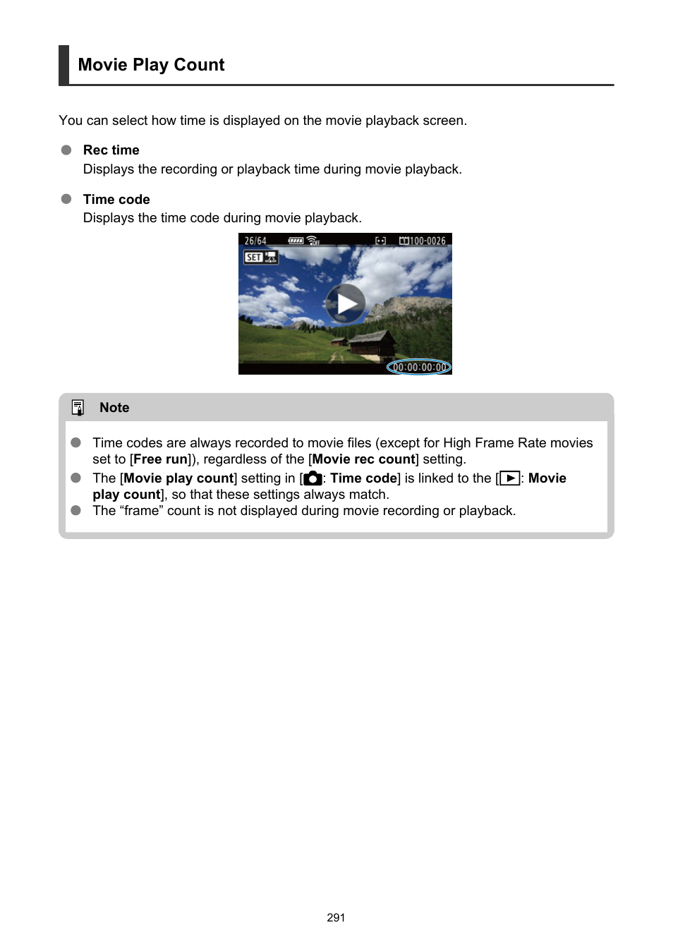 Movie play count | Canon EOS-1D X Mark III DSLR Camera (Body Only) User Manual | Page 291 / 966