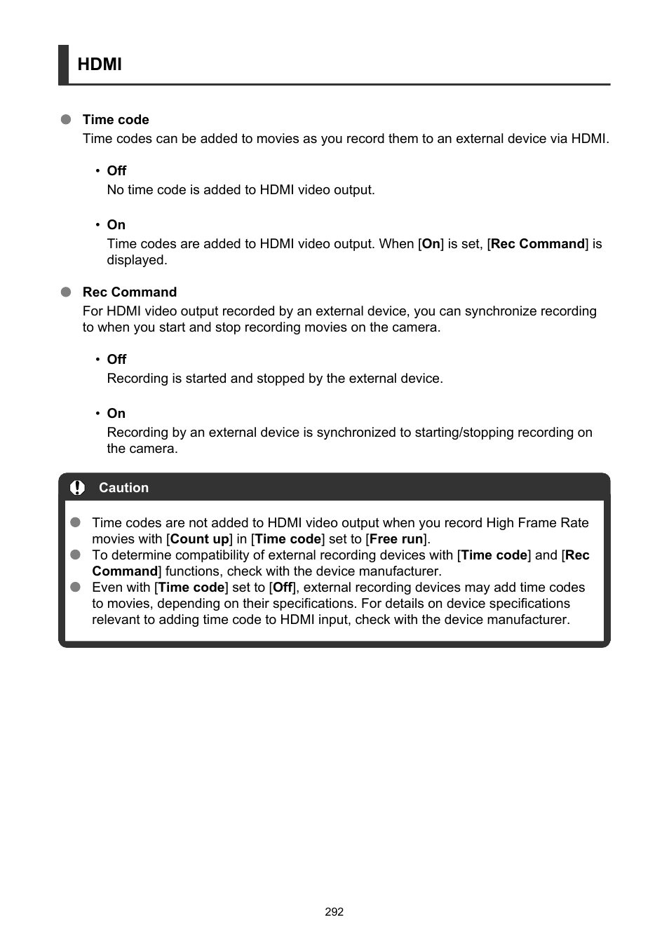 Hdmi | Canon EOS-1D X Mark III DSLR Camera (Body Only) User Manual | Page 292 / 966
