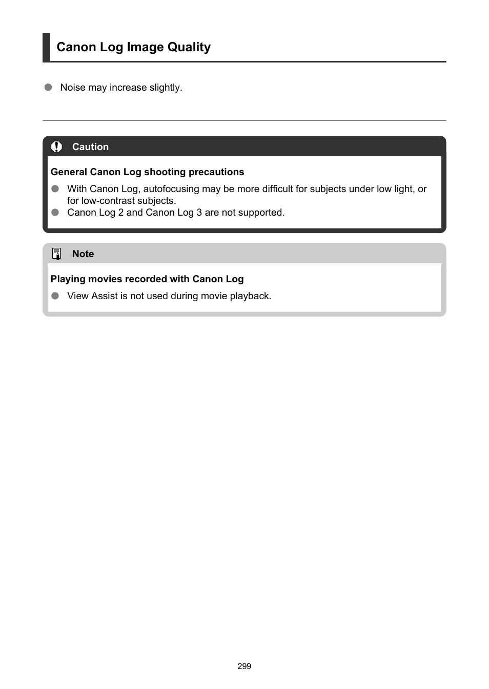 Canon log image quality | Canon EOS-1D X Mark III DSLR Camera (Body Only) User Manual | Page 299 / 966