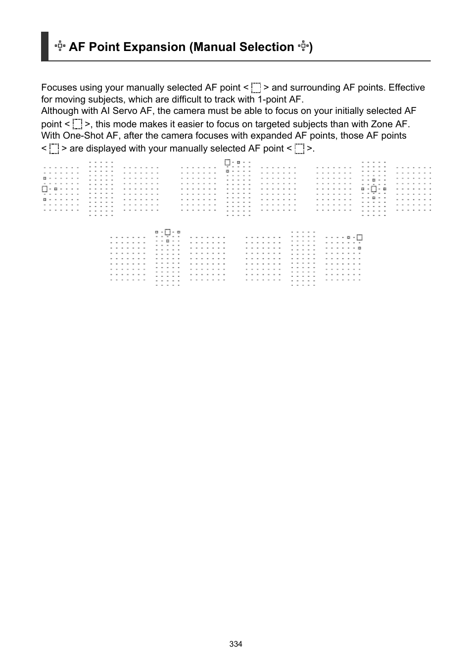 Af point expansion (manual selection, Af point expansion (manual selection ) | Canon EOS-1D X Mark III DSLR Camera (Body Only) User Manual | Page 334 / 966