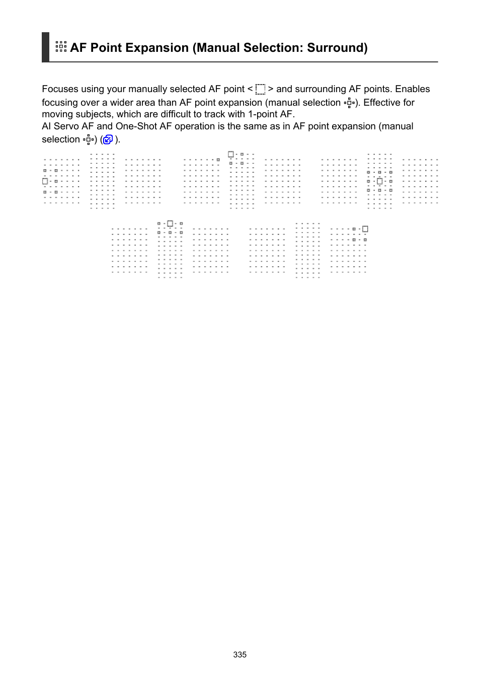 Af point expansion (manual selection: surround) | Canon EOS-1D X Mark III DSLR Camera (Body Only) User Manual | Page 335 / 966