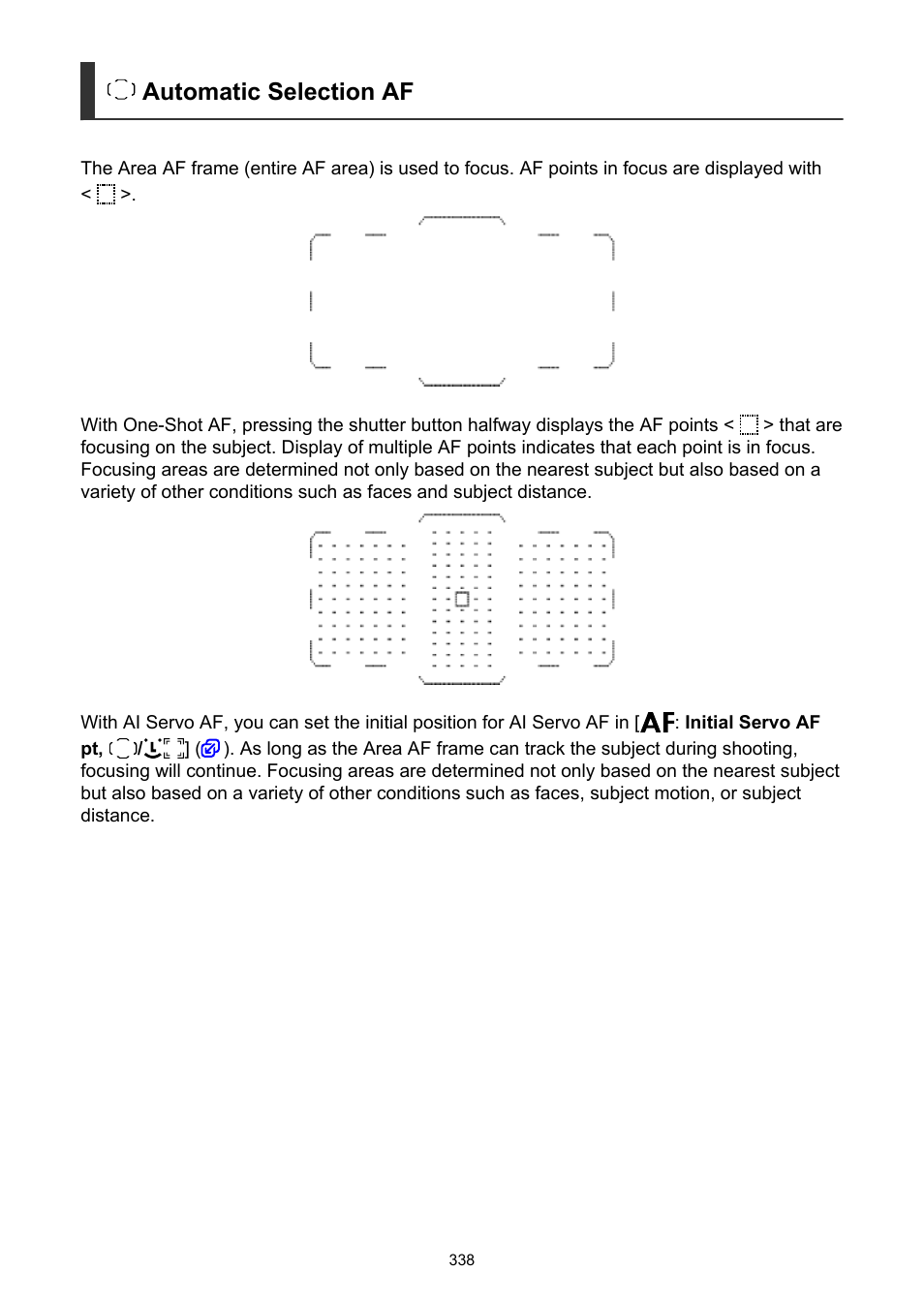 Automatic selection af | Canon EOS-1D X Mark III DSLR Camera (Body Only) User Manual | Page 338 / 966