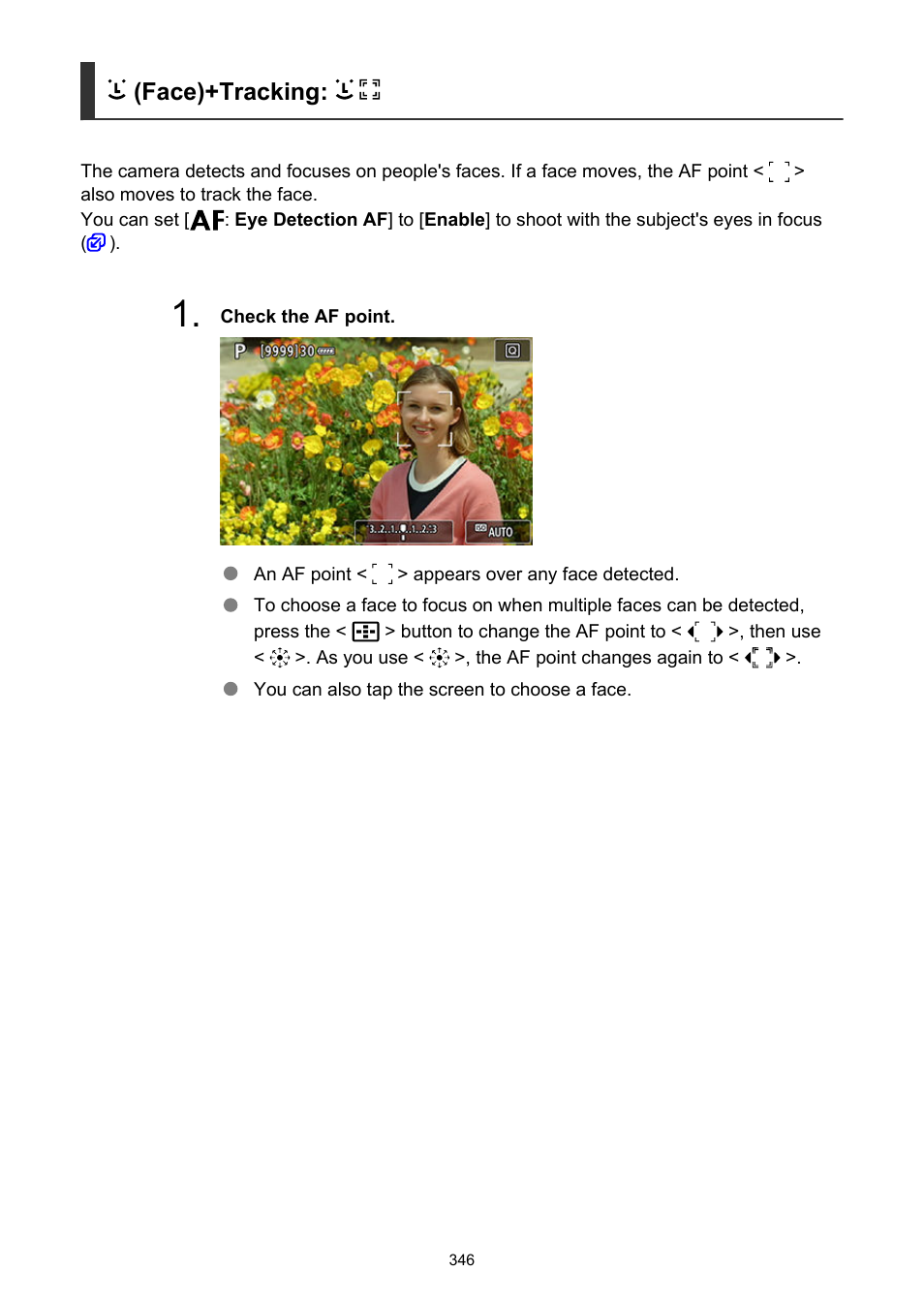 Face)+tracking | Canon EOS-1D X Mark III DSLR Camera (Body Only) User Manual | Page 346 / 966