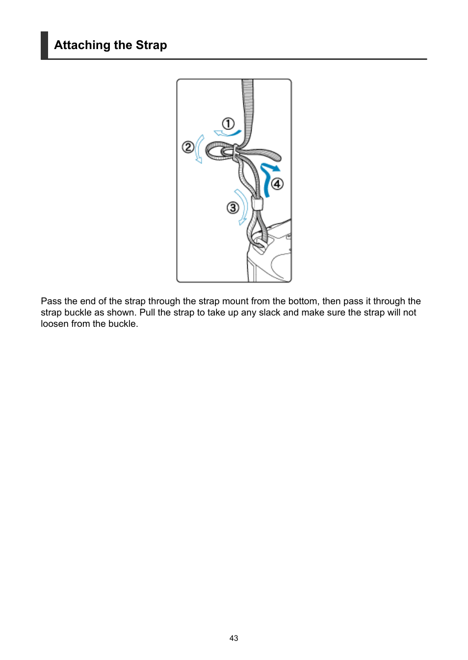 Attaching the strap | Canon EOS-1D X Mark III DSLR Camera (Body Only) User Manual | Page 43 / 966