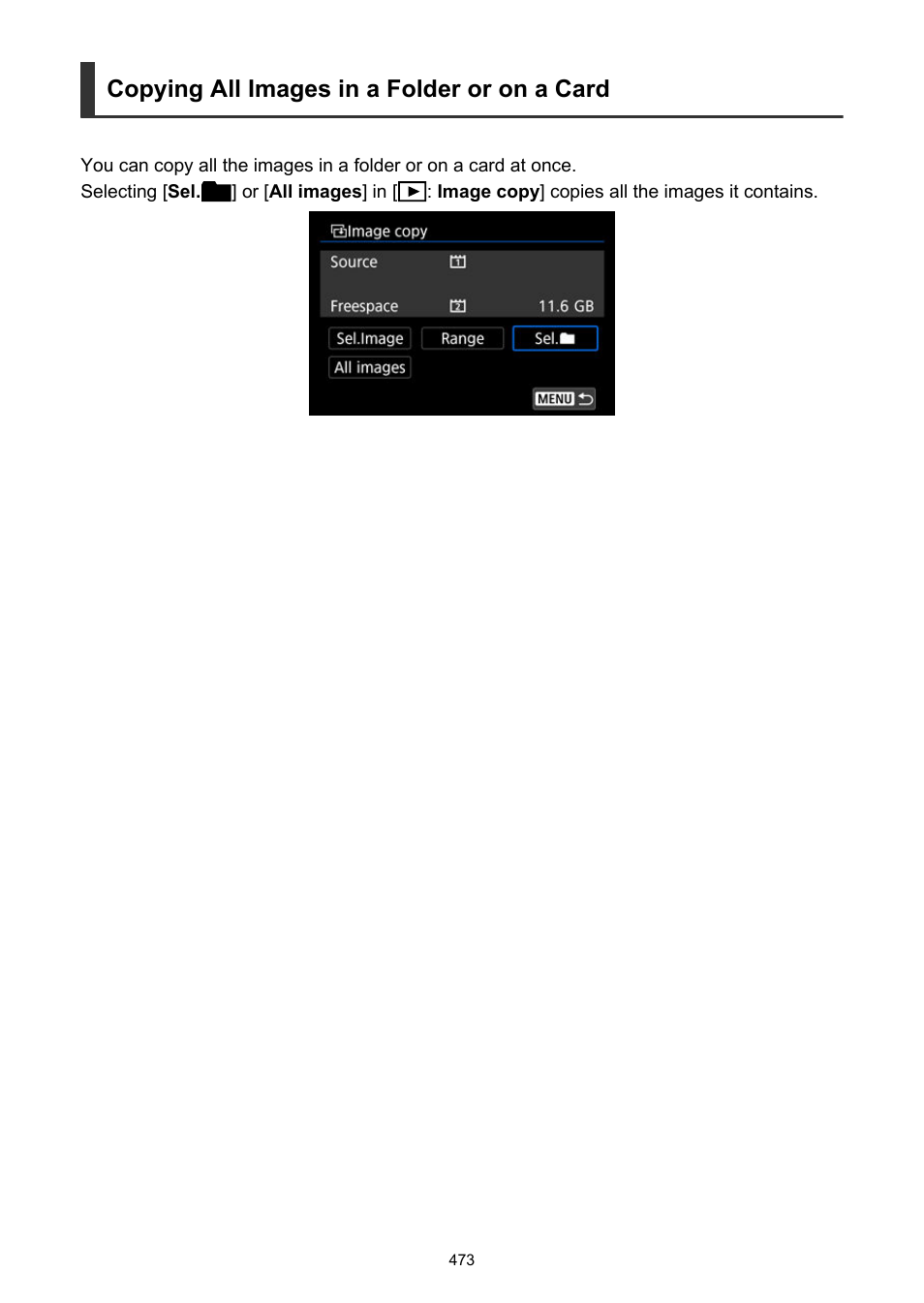 Copying all images in a folder or on a card | Canon EOS-1D X Mark III DSLR Camera (Body Only) User Manual | Page 473 / 966